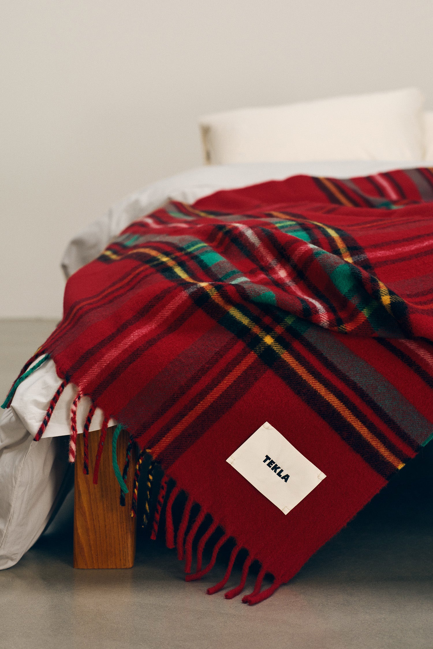 Fringed Blanket Red Plaid