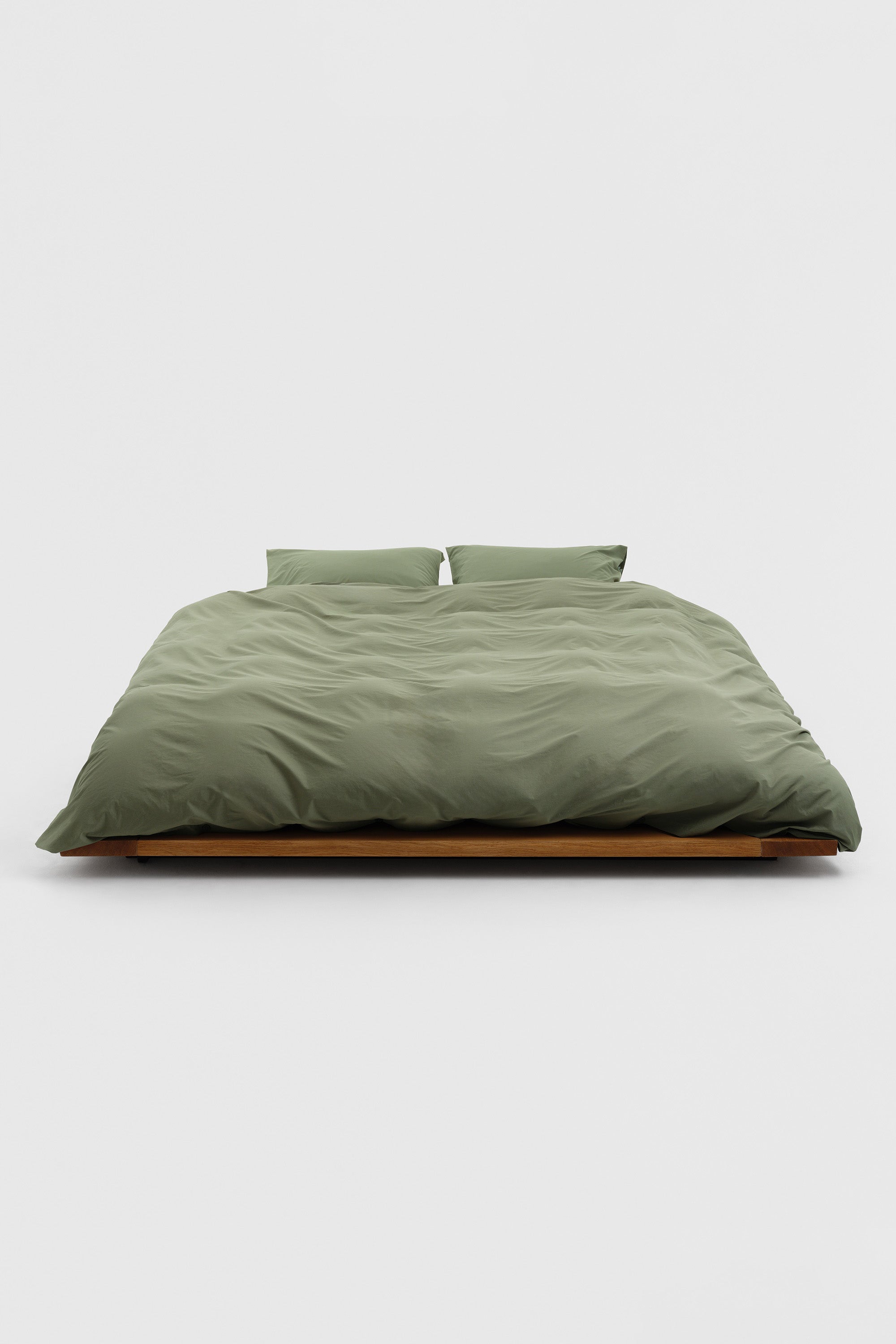 Percale King Duvet Olive Green