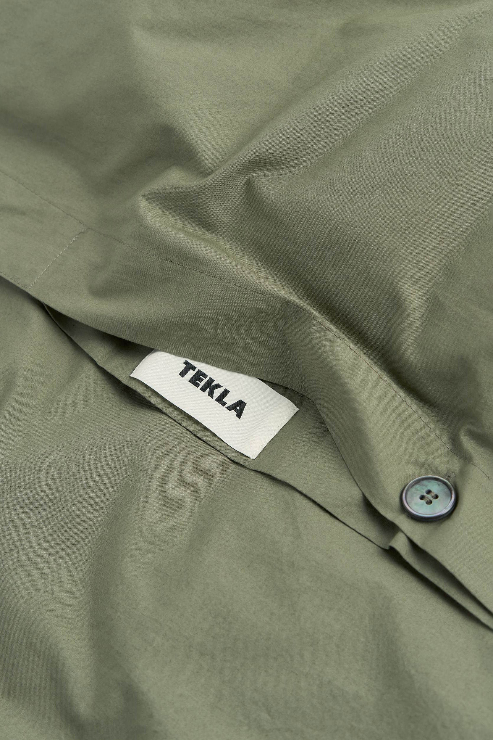 Percale King Duvet Olive Green