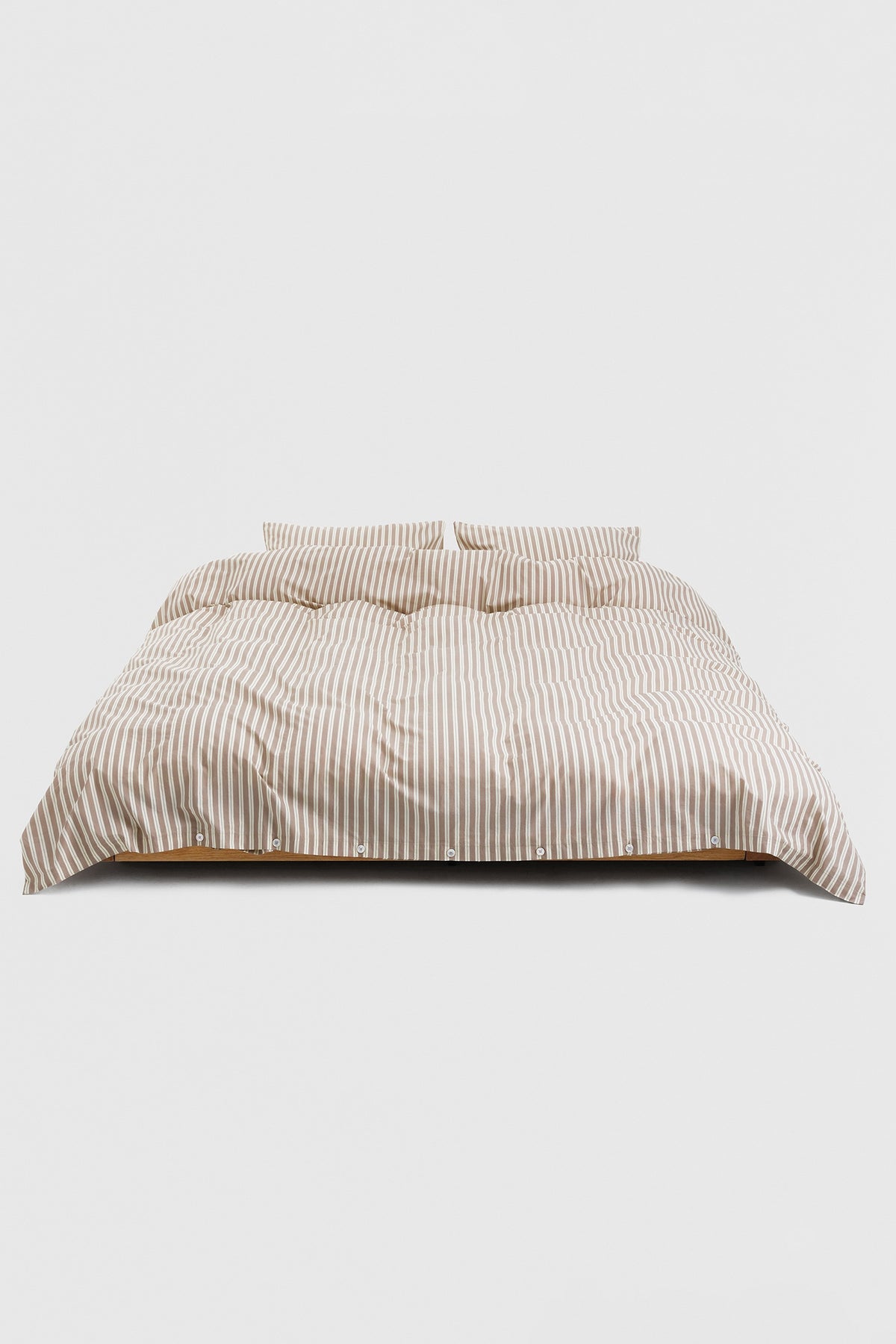 Percale King Duvet Cover Clay Stripes