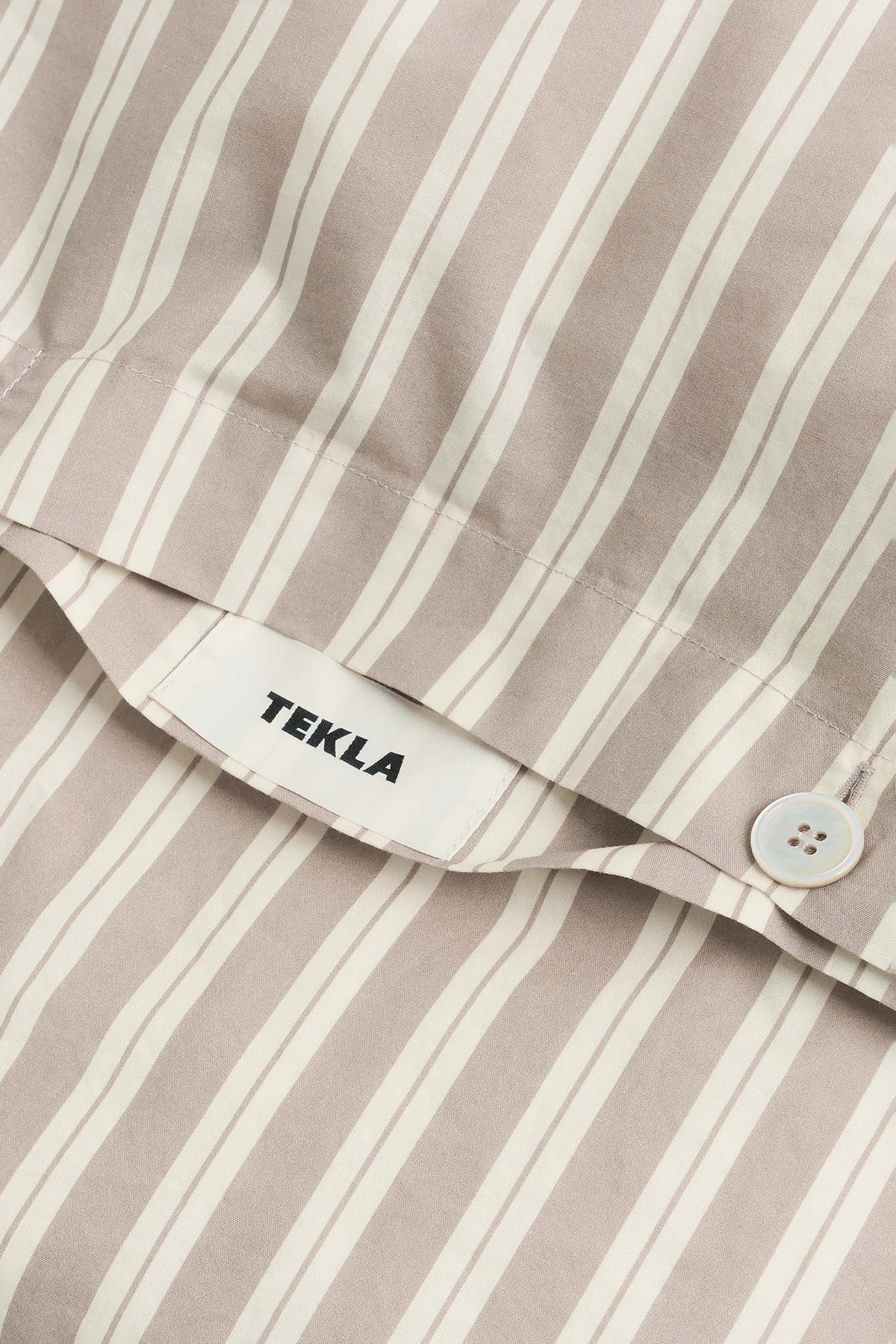 Percale King Duvet Cover Clay Stripes