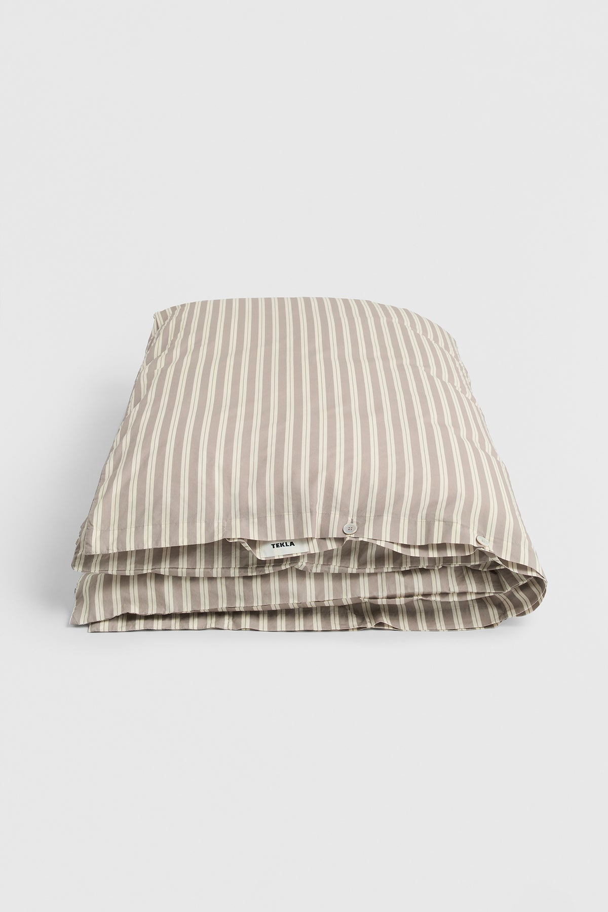 Percale King Duvet Cover Clay Stripes