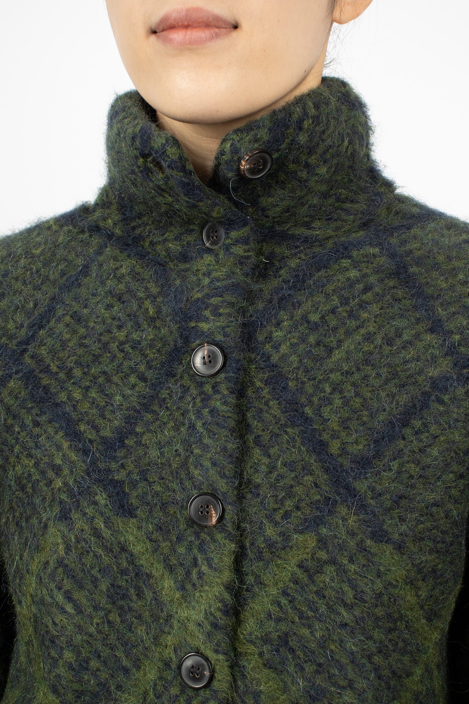 Alpaca Knit Cardigan Navy