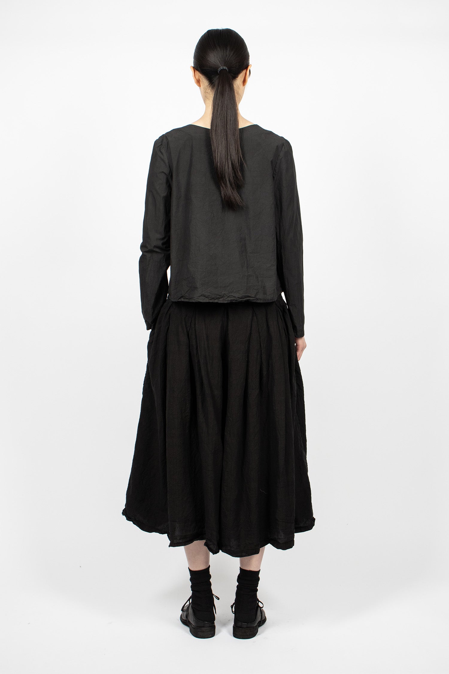 T Linen Pants Black