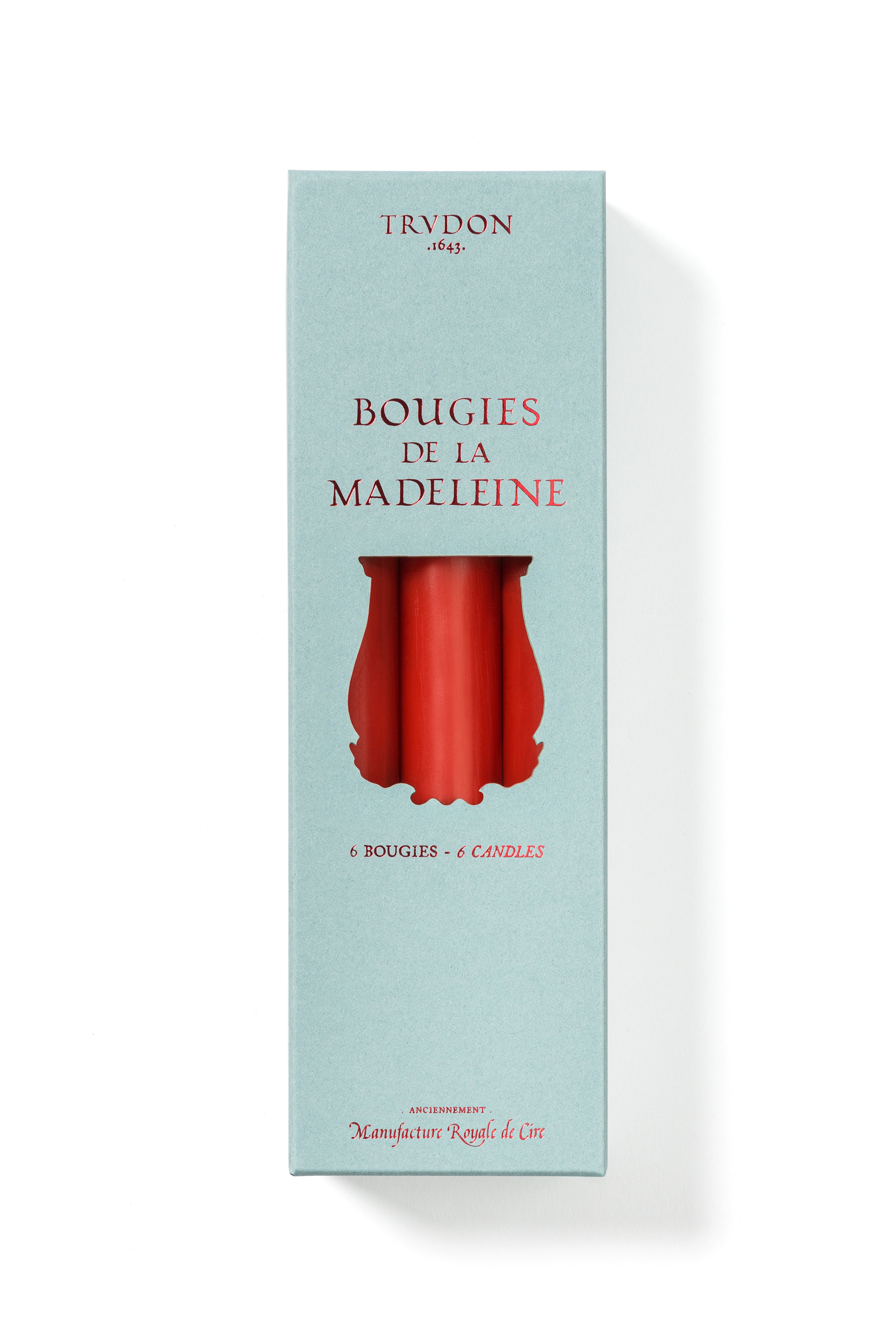 Madeleine Candles Bright Red