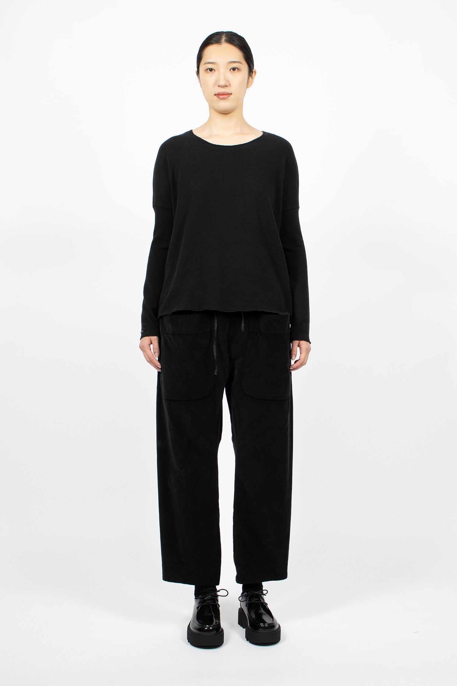 U23126 Velvet Braghe Black