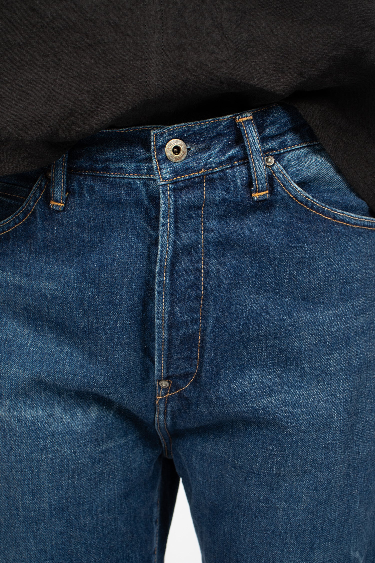 WP03 Selvedge Baggy Jean Used Dark