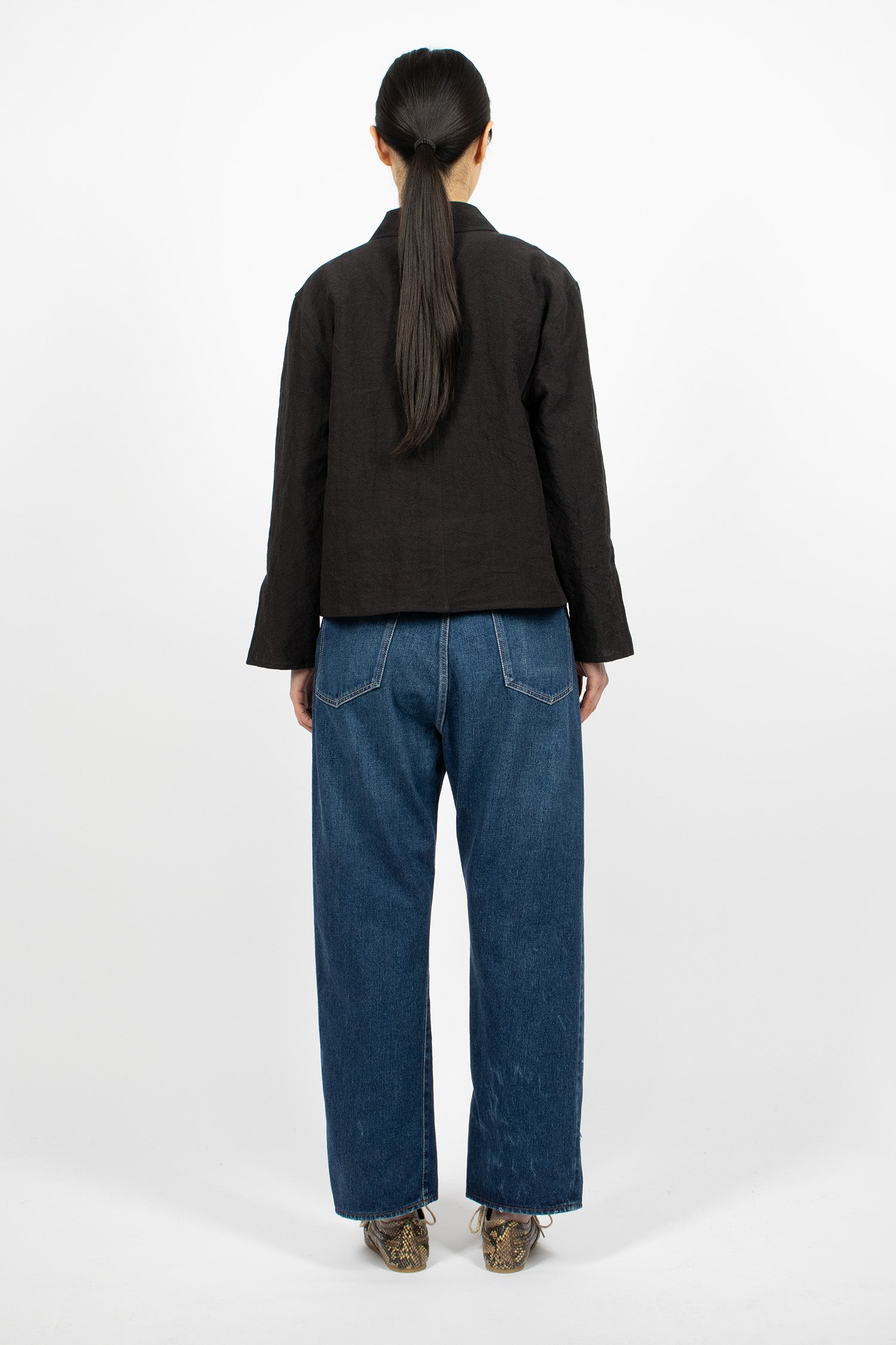 WP03 Selvedge Baggy Jean Used Dark