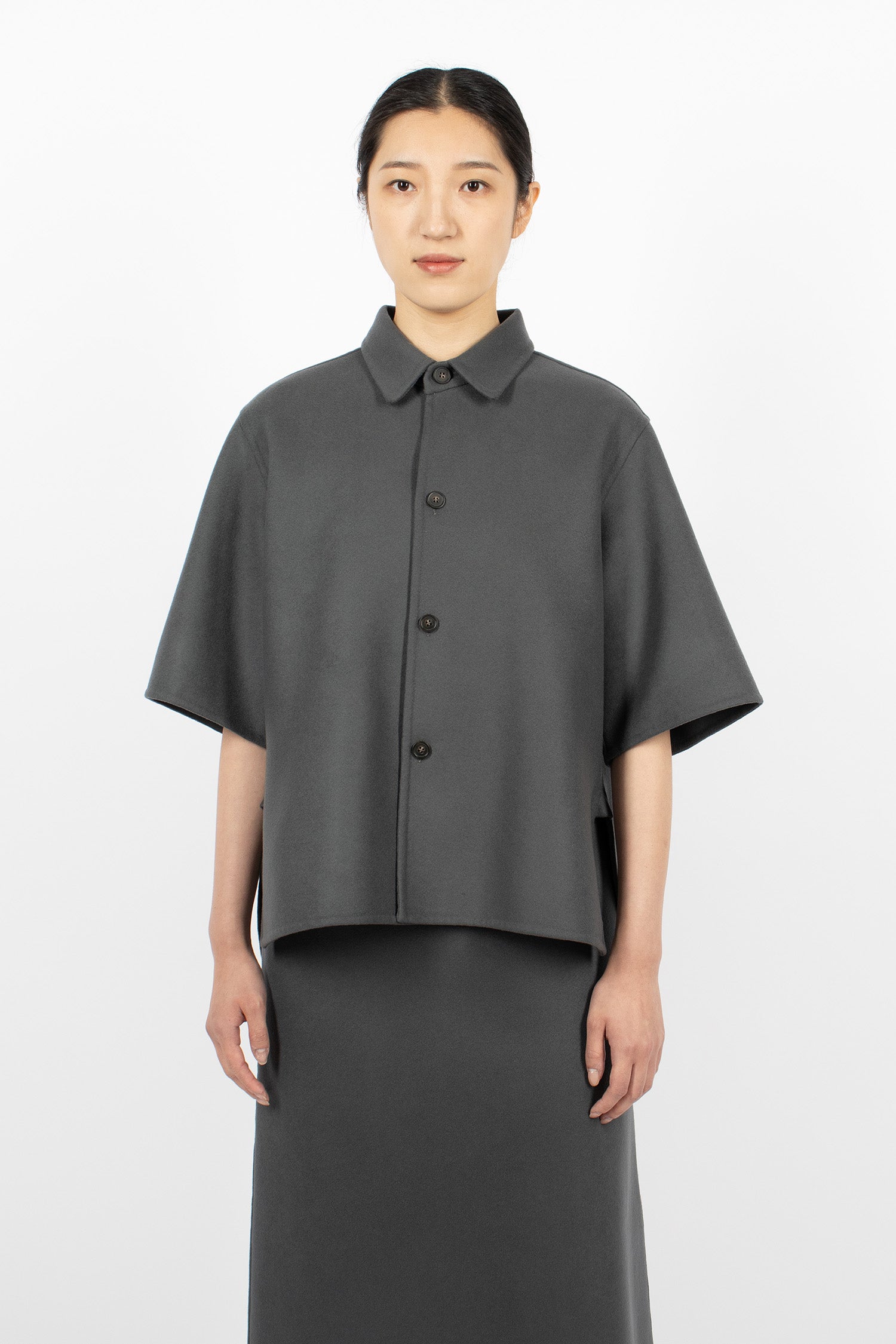 Bardi Wool Shirt Jacket Slate