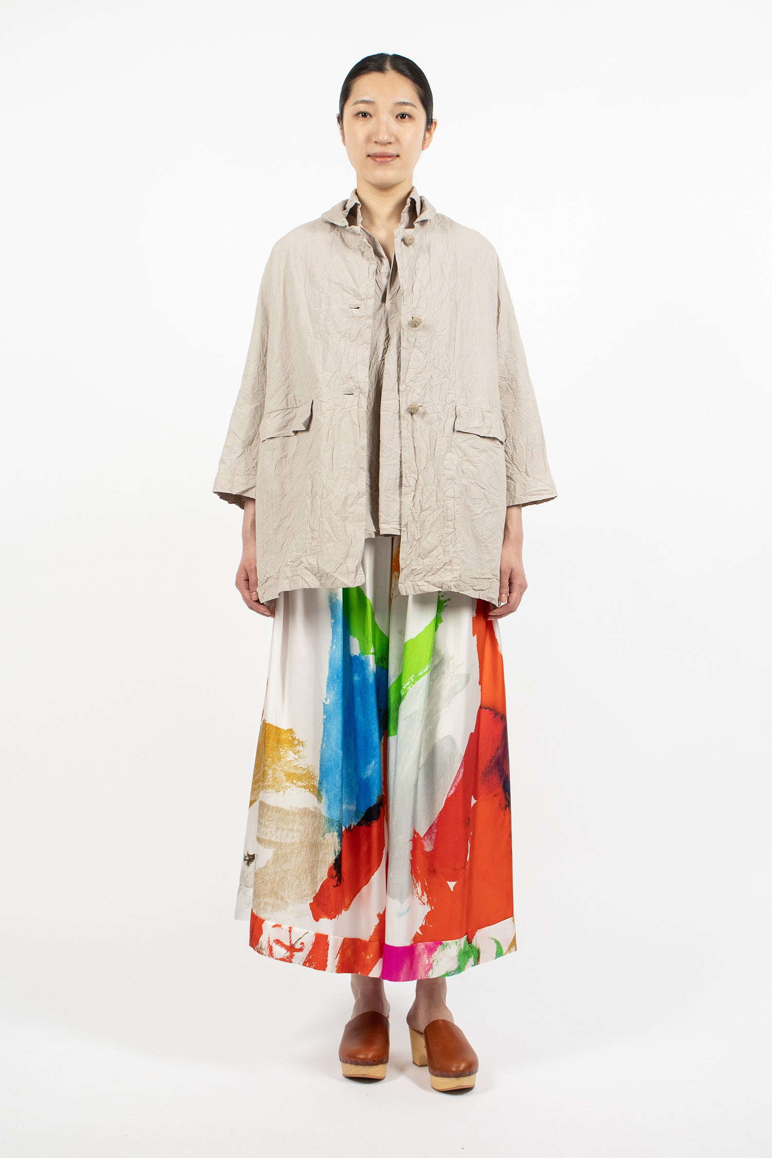 Washed Poppy Coat Natural