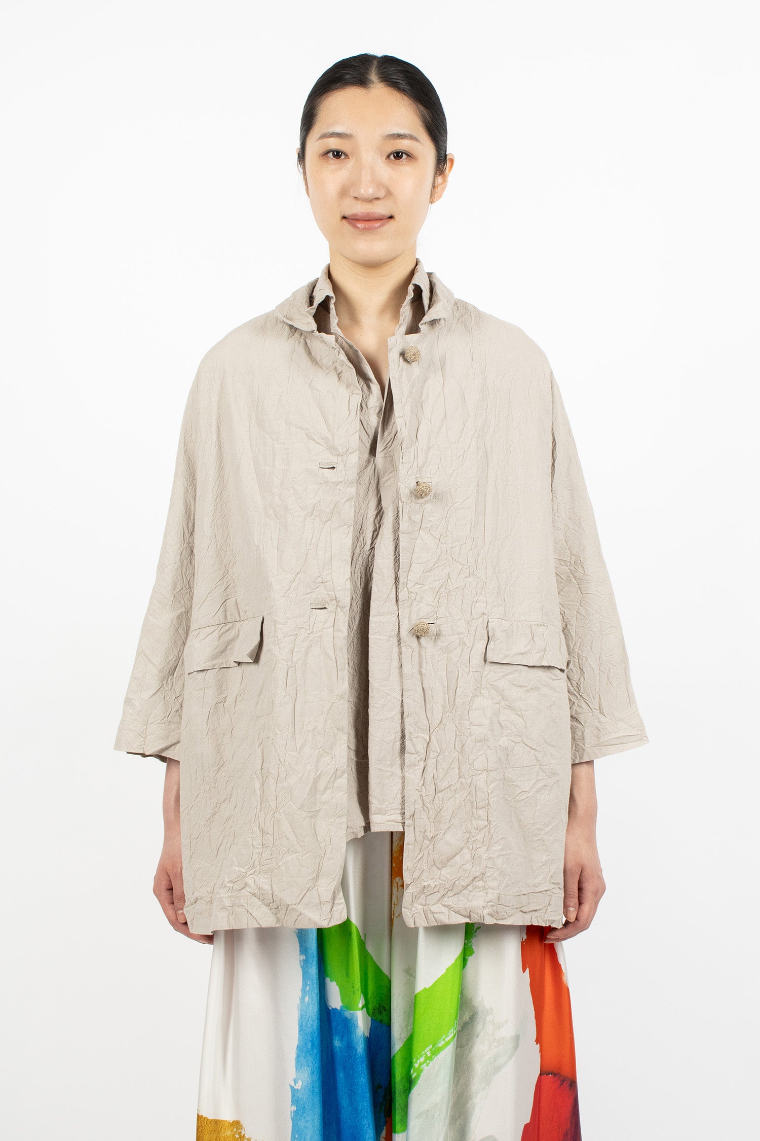 Washed Poppy Coat Natural