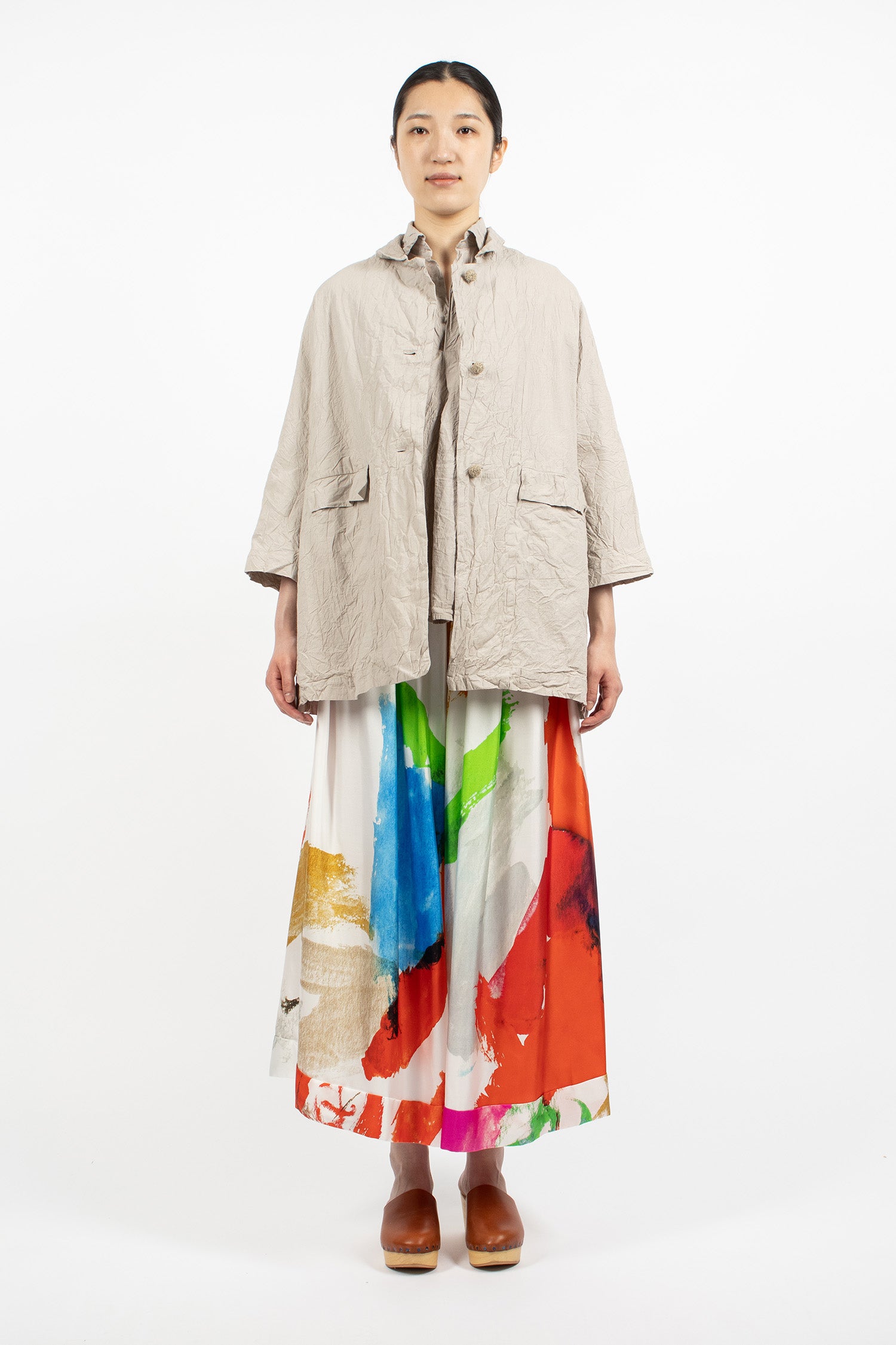 Washed Poppy Coat Natural