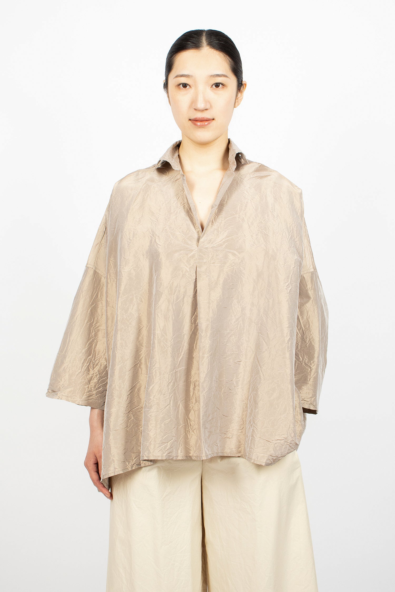 Lamponè Silk Shirt Natural