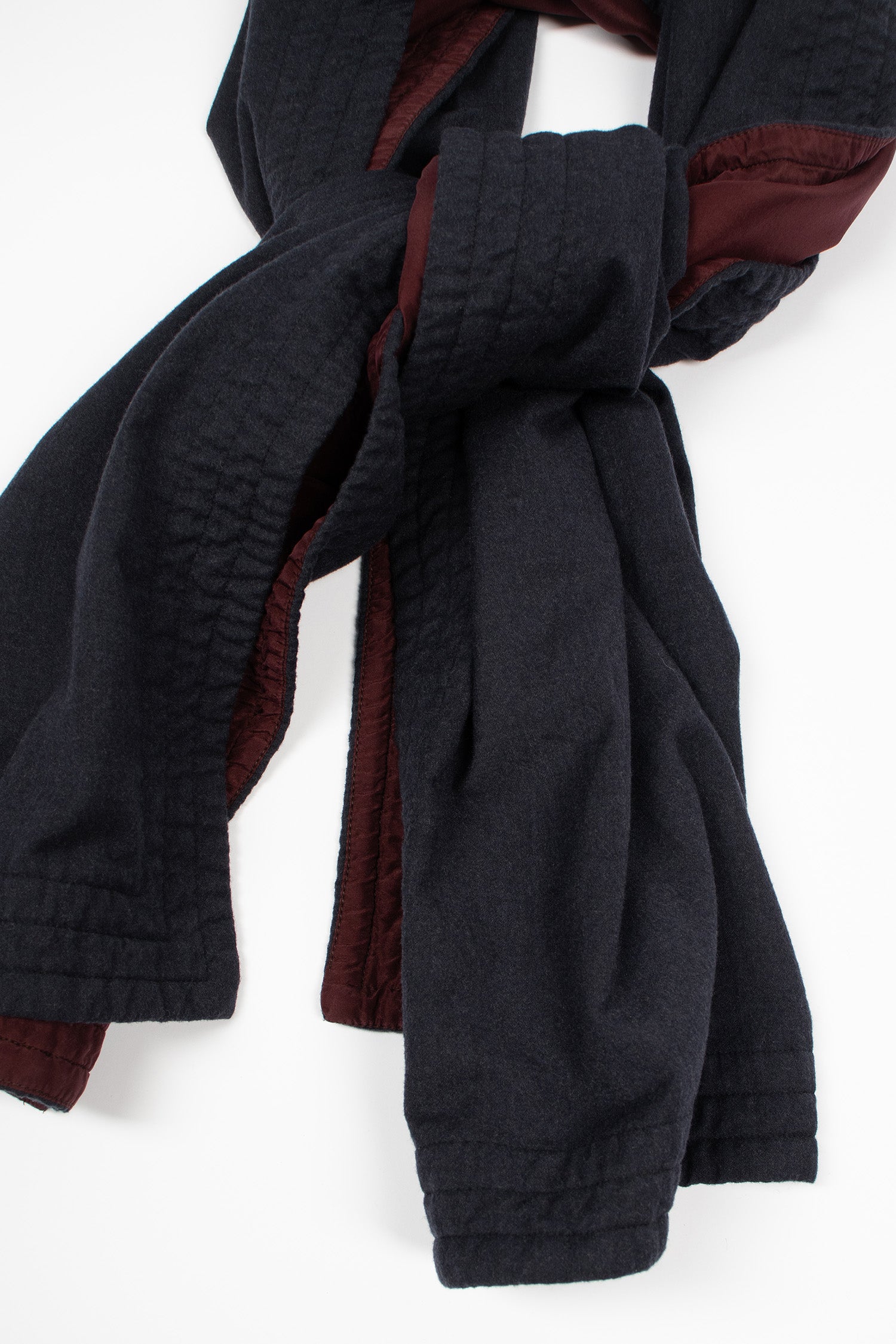 Bella Double Faced Scarf Navy/Prune