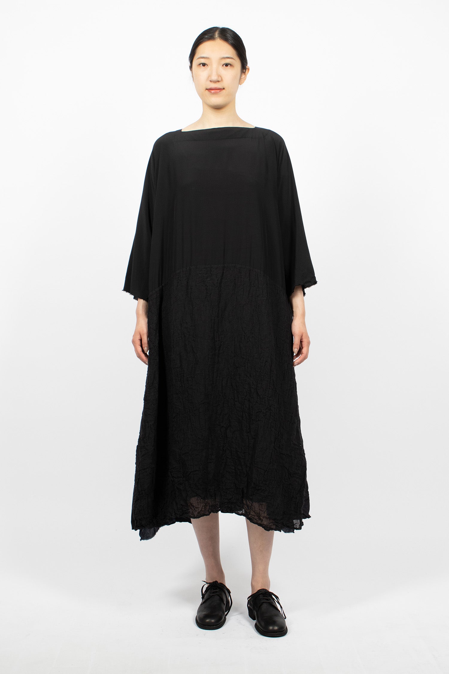 4 Sheets Patchwork Dress Navy Blue