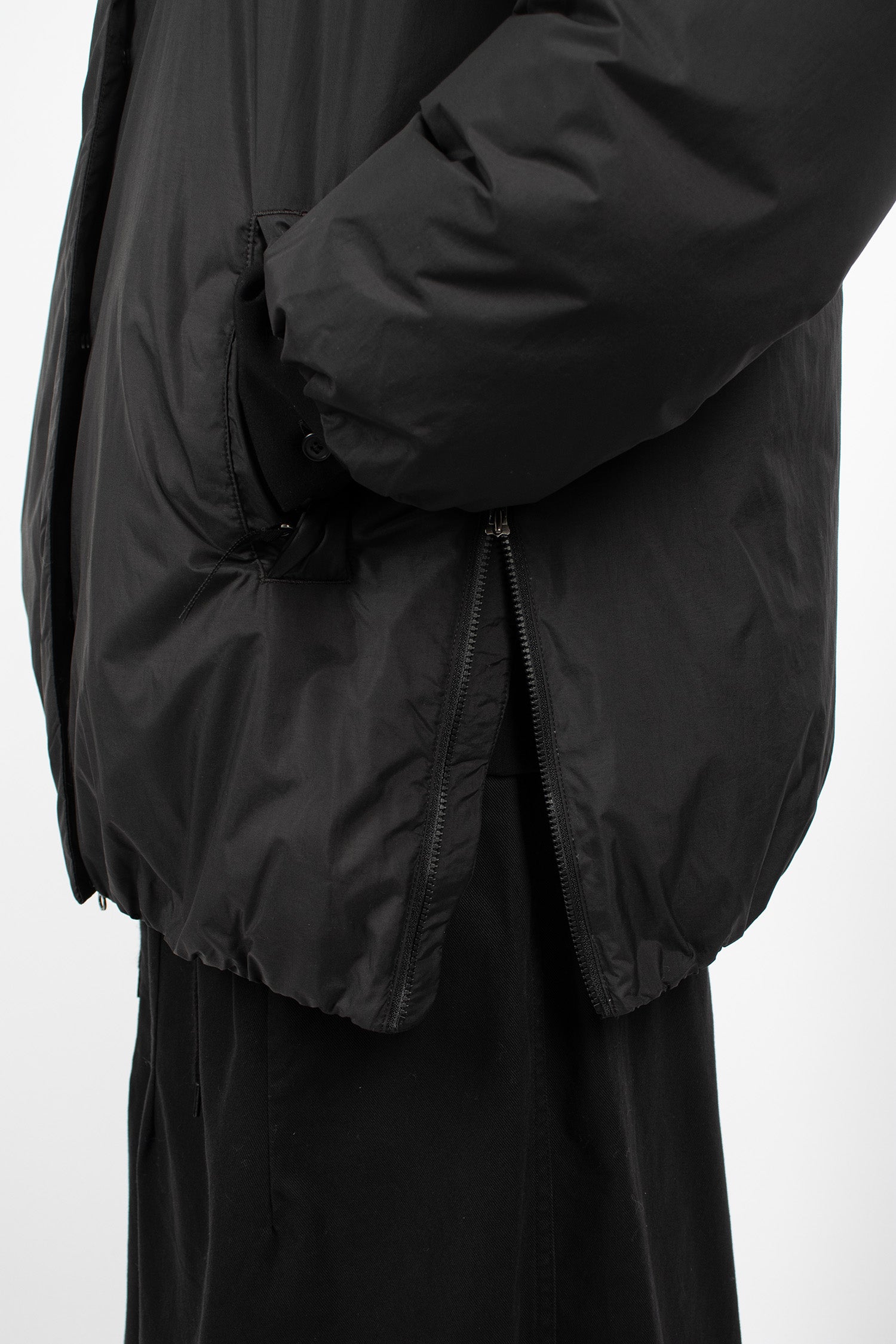 Stand Collar Down Jacket Black