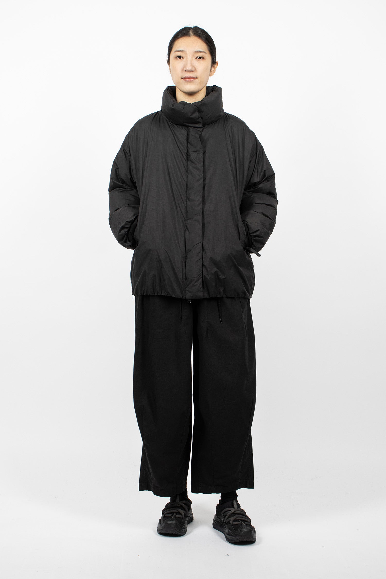 Stand Collar Down Jacket Black