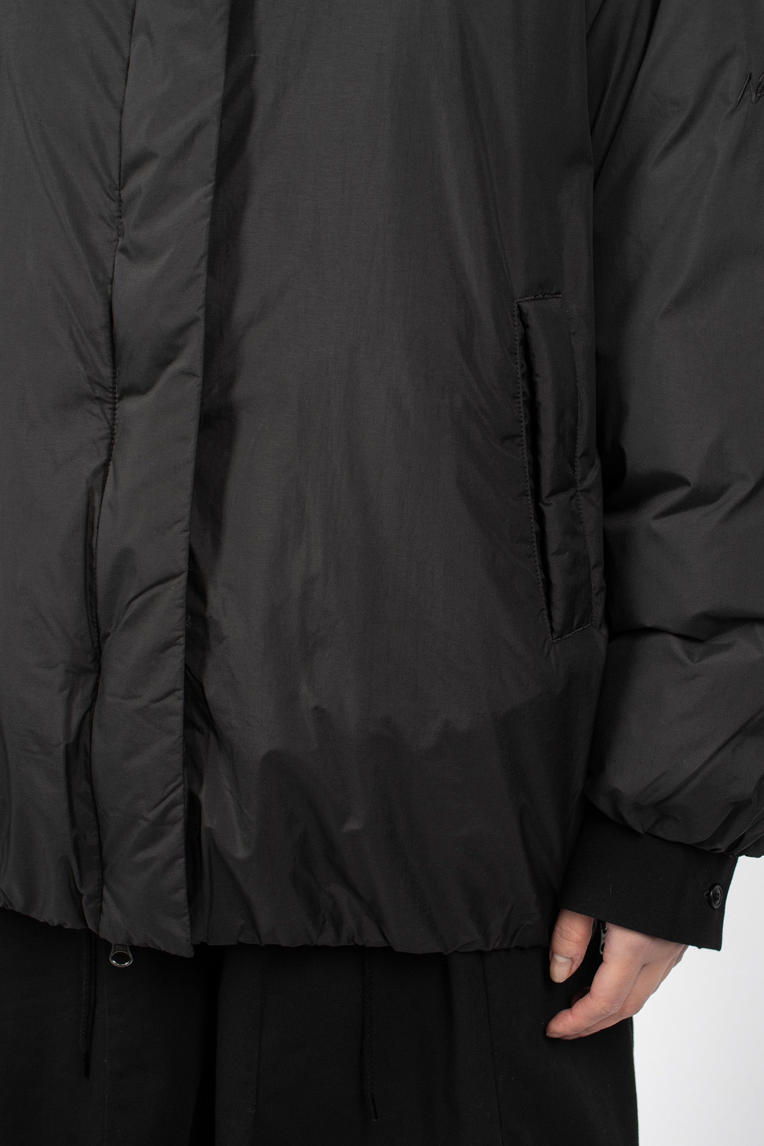 Stand Collar Down Jacket Black