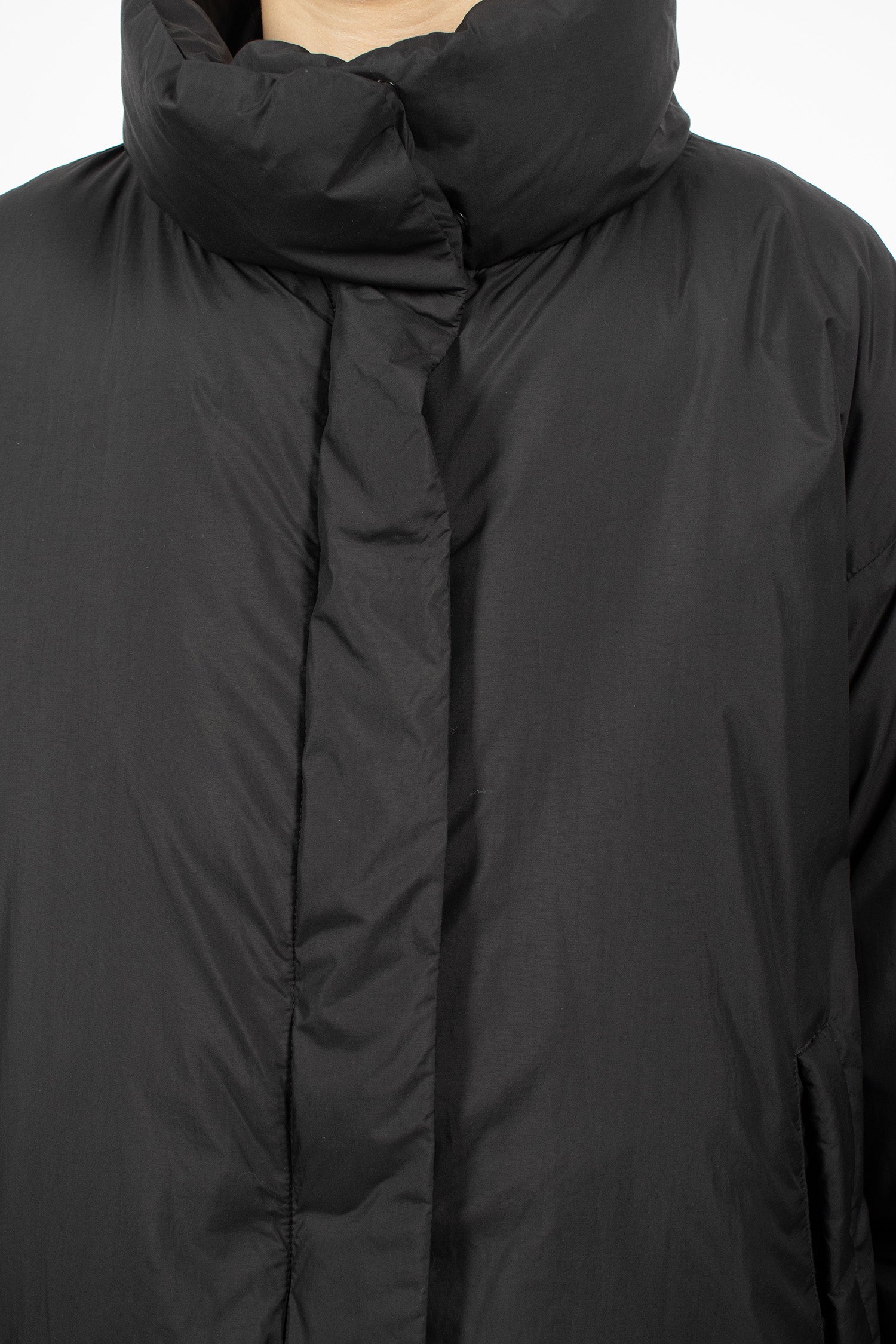 Stand Collar Down Jacket Black
