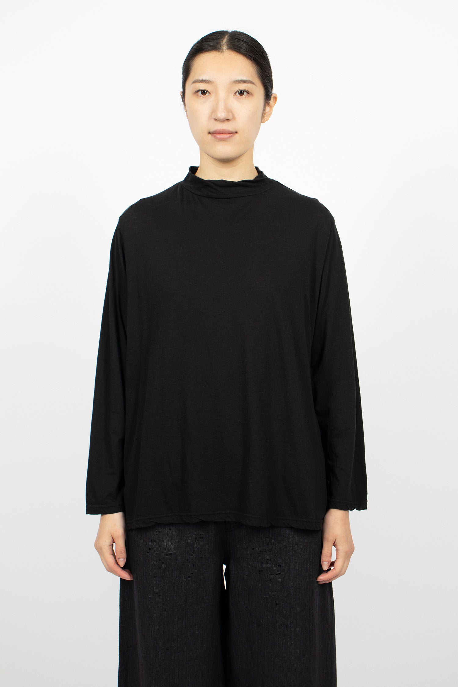 Plainstitch Mock Neck Pullover