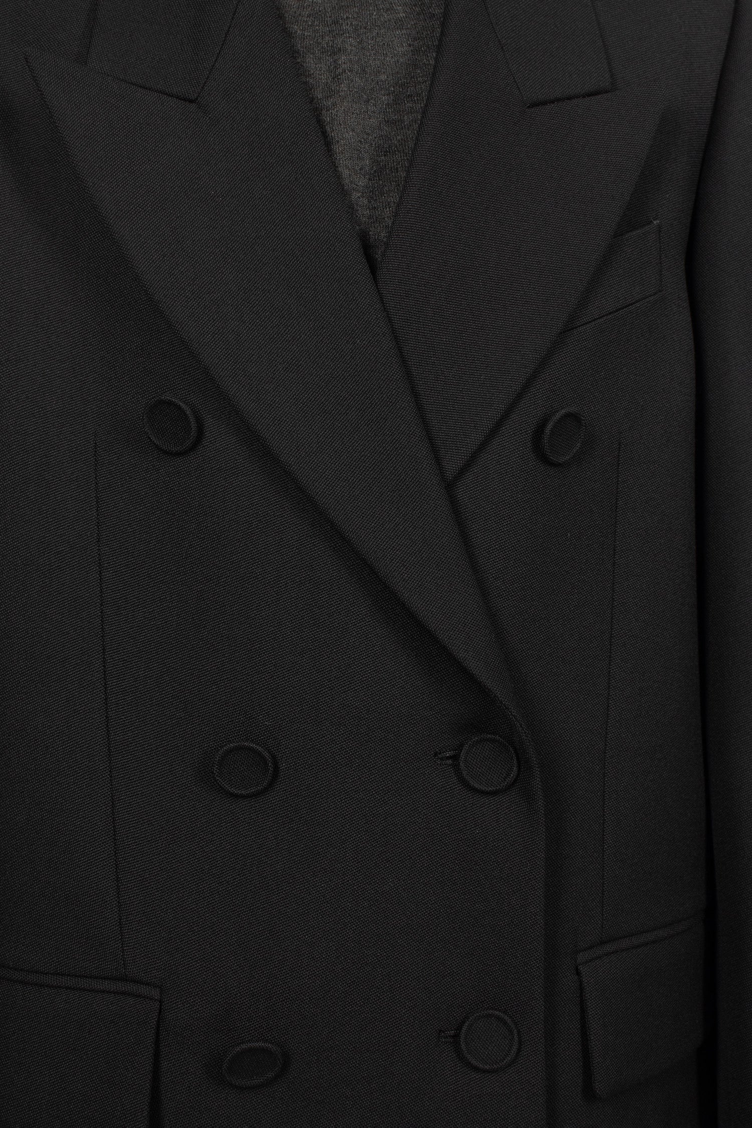 Double-Breasted Suit Jacket Black