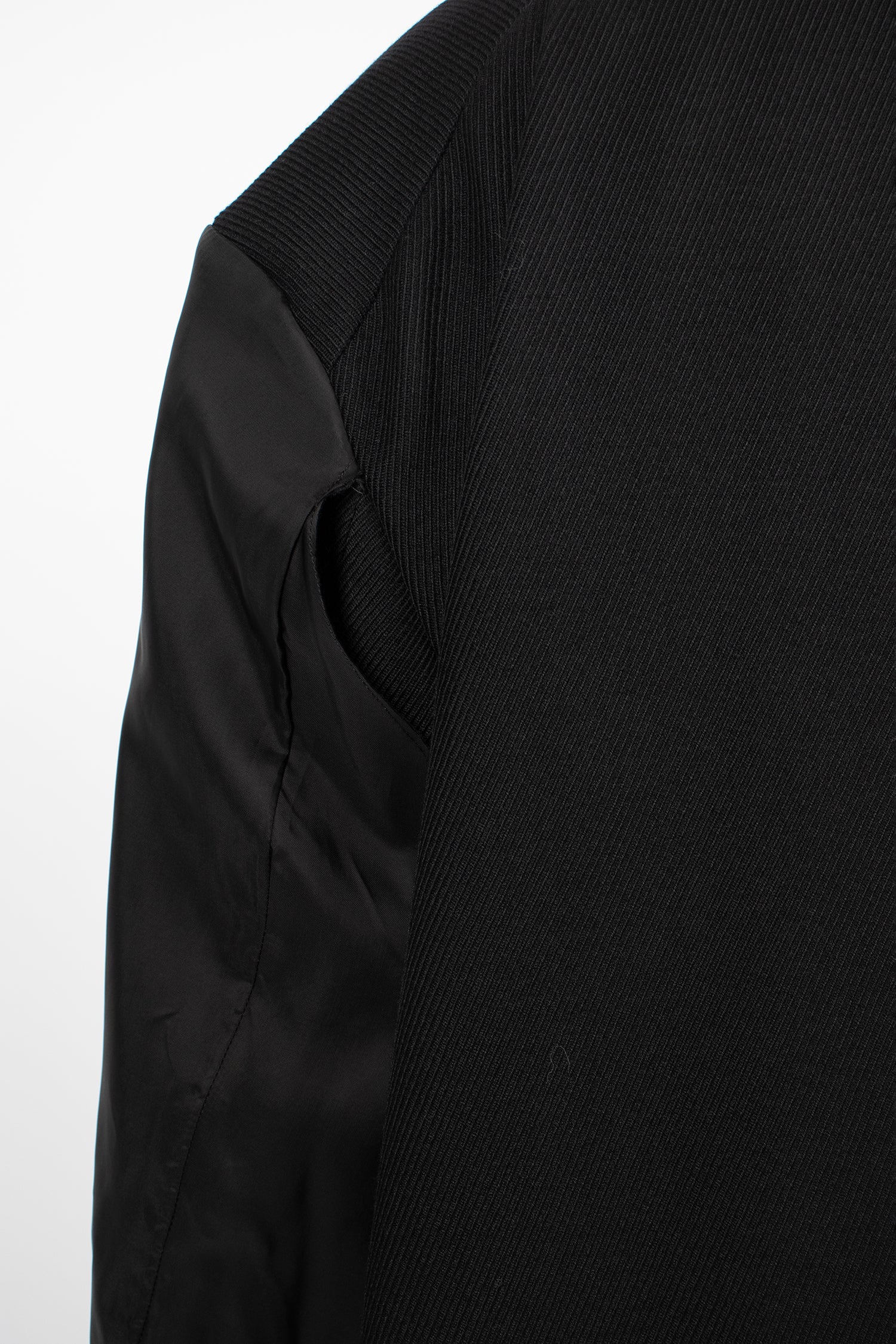 Double Sleeve Twill Jacket Black