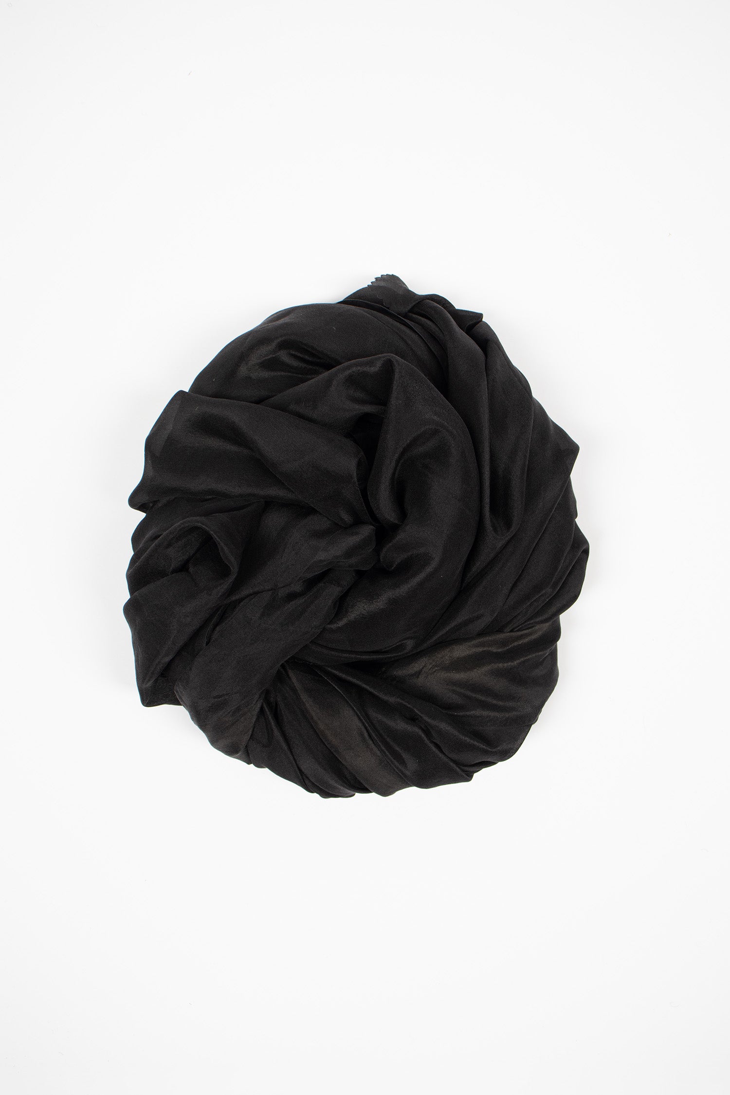 Silk Habotai Light Scarf Black