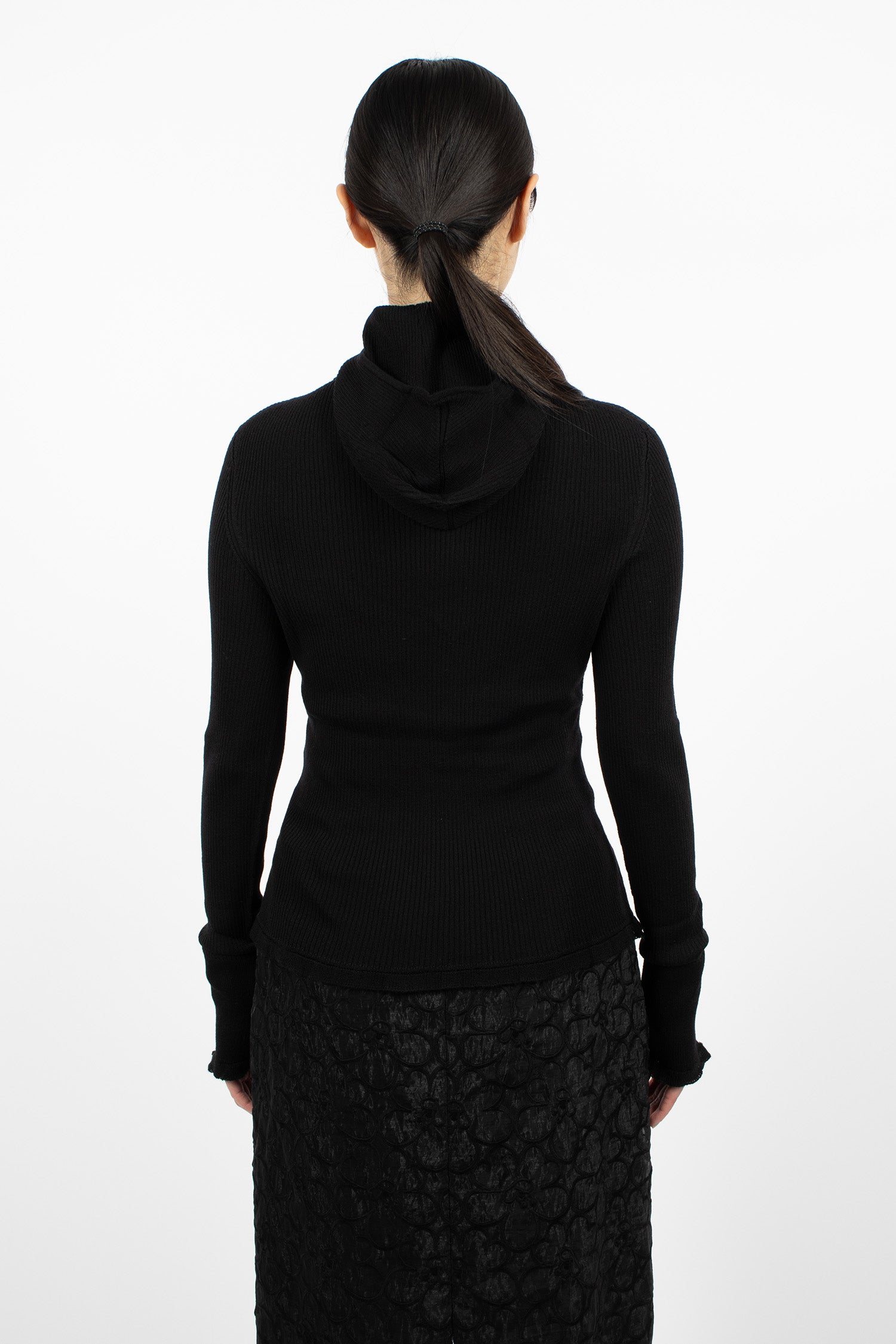 Belma Knit Hoodie Black