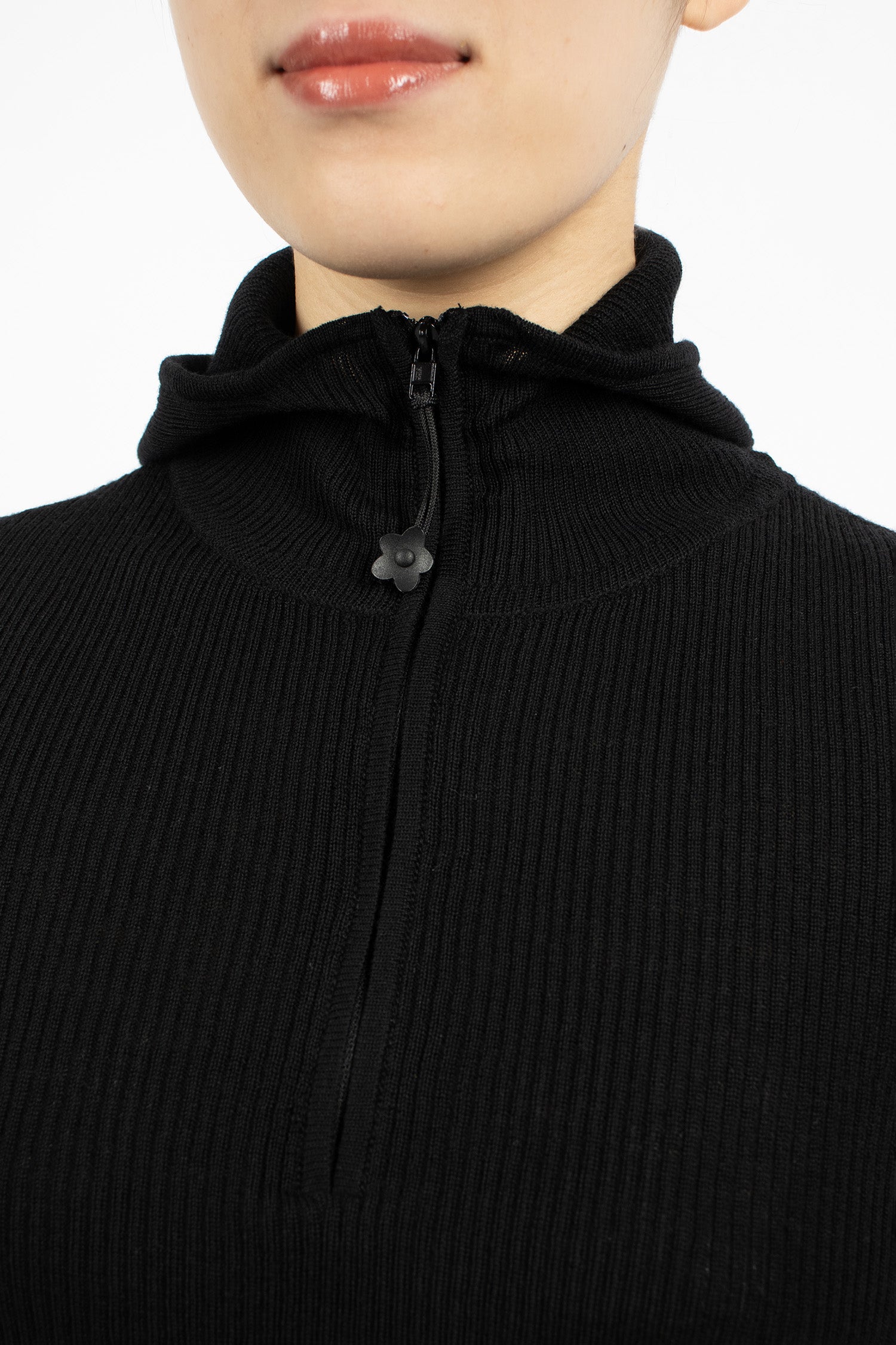 Belma Knit Hoodie Black