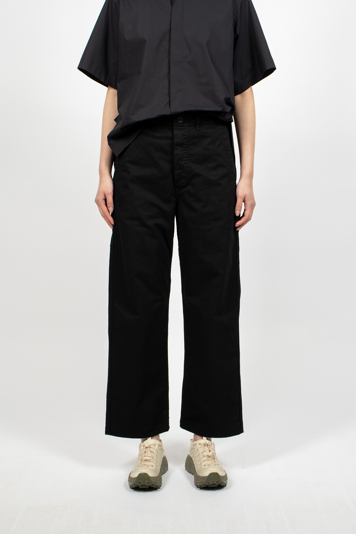 Wide French Work Pants Black