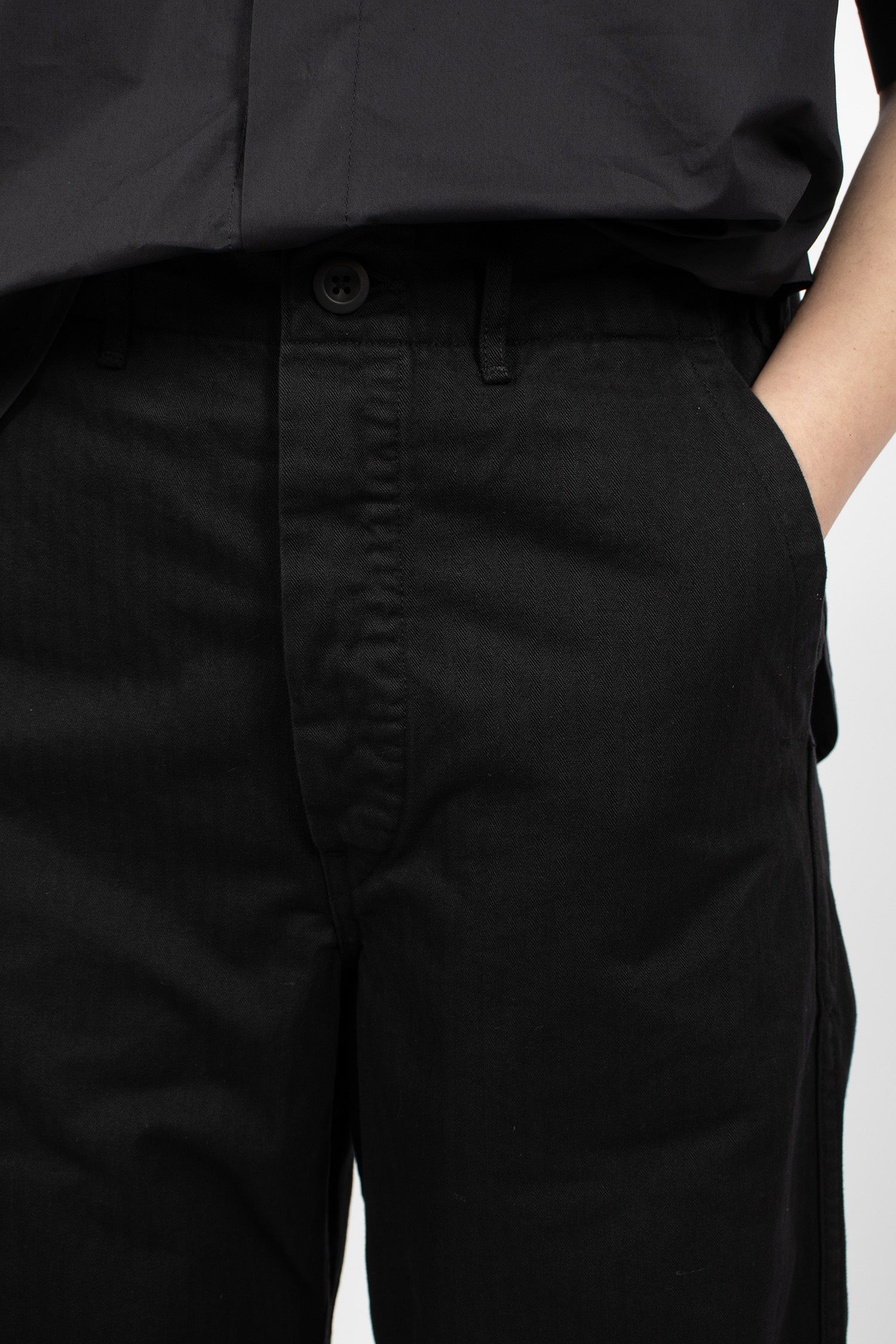 Wide French Work Pants Black
