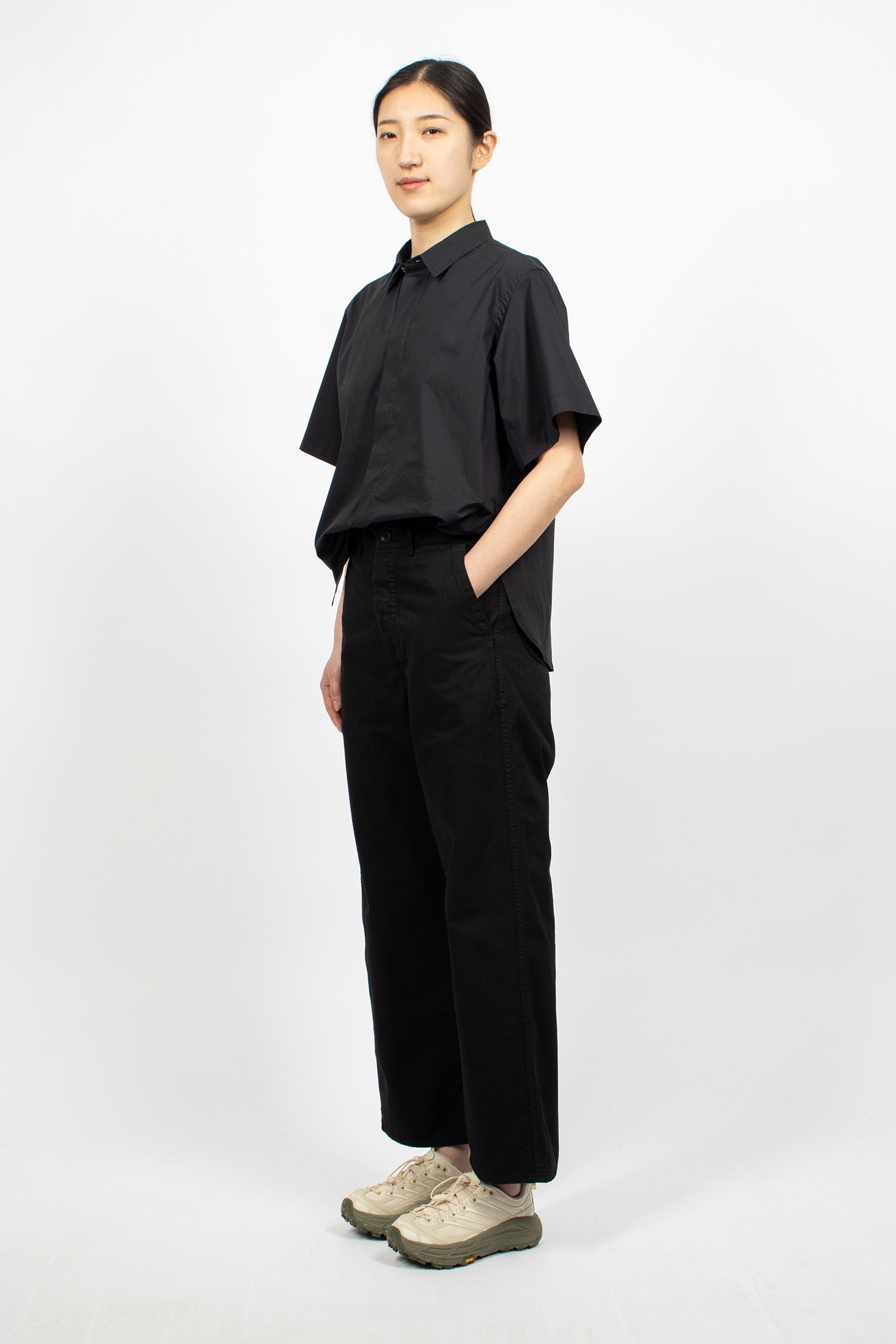 Wide French Work Pants Black