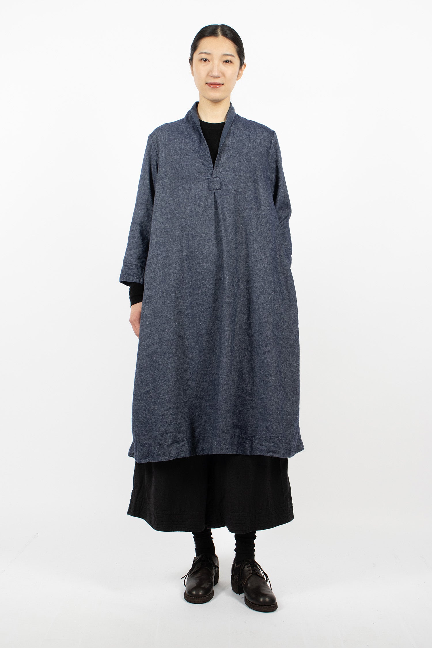 ジャケット・アウター Chez VIDALENC Coat Malbo Linen Blue 3 Chez VIDALENC Coat Malbo Linen Blue 3
