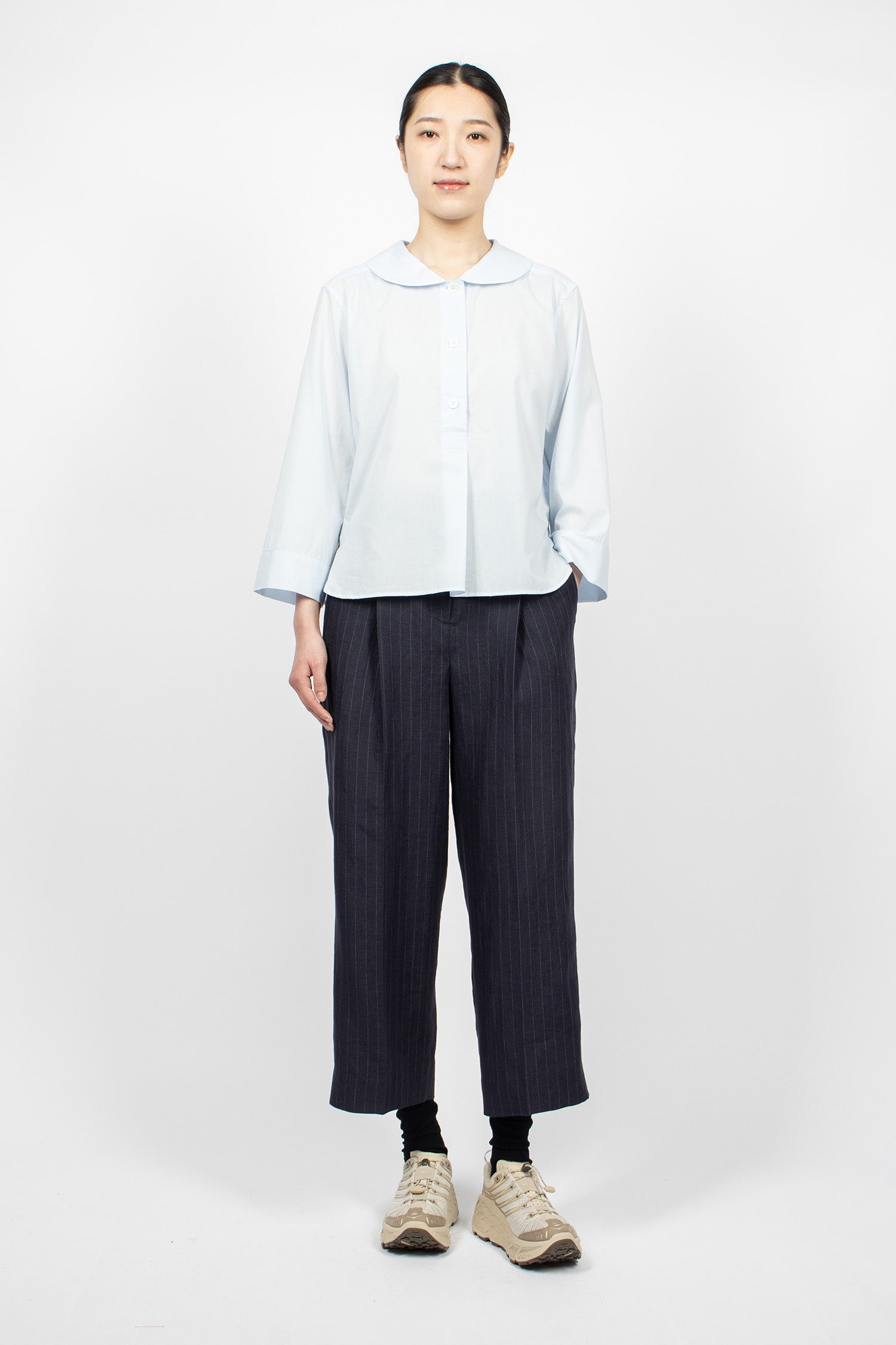 Petal Collar Shirt Pale Blue