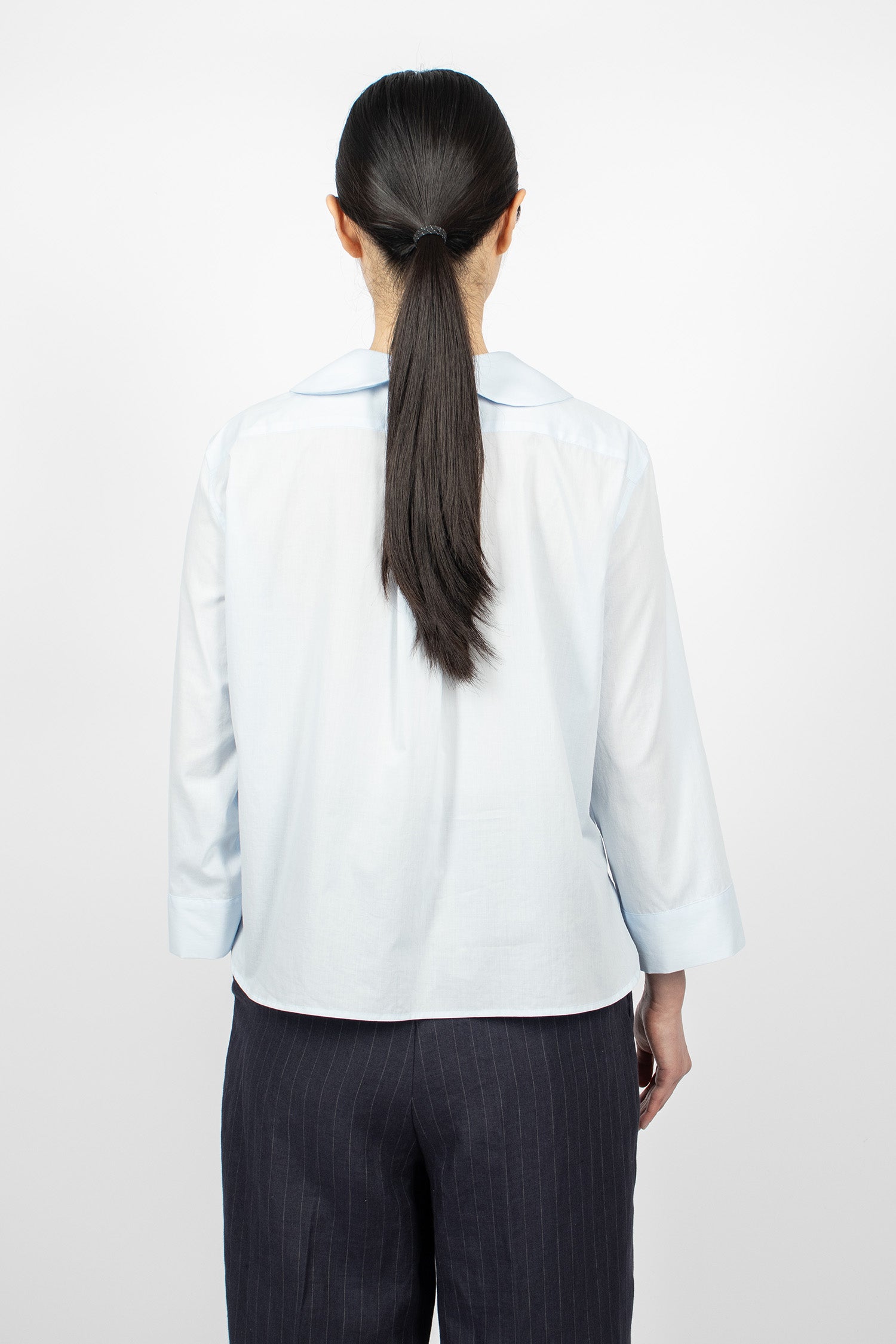 Petal Collar Shirt Pale Blue