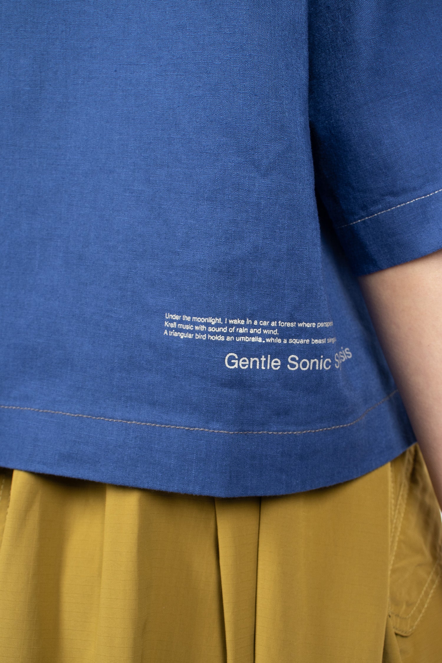 Reflective Embroidery Shirt Blue