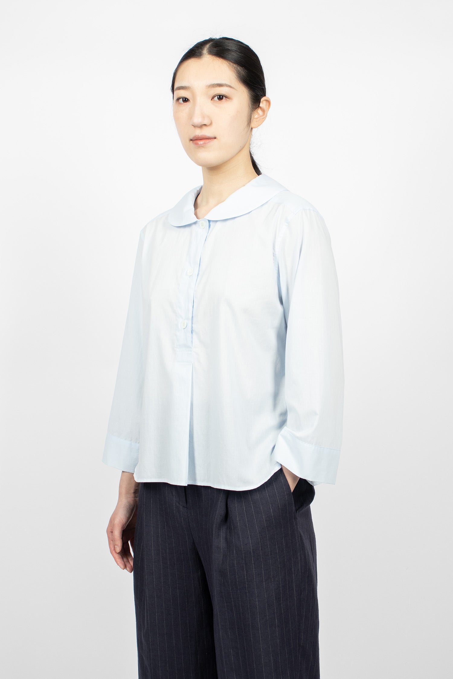 Petal Collar Shirt Pale Blue