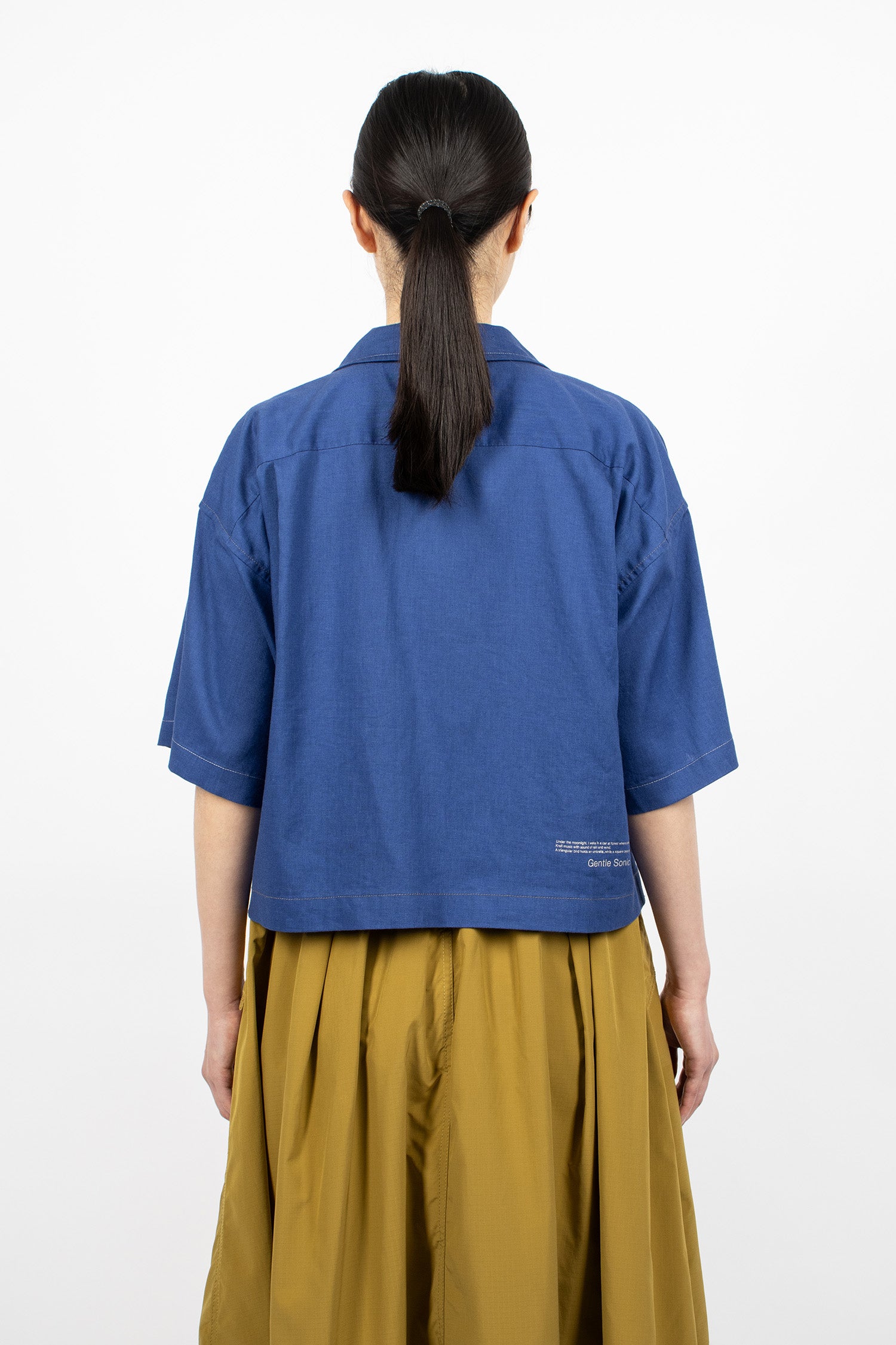 Reflective Embroidery Shirt Blue