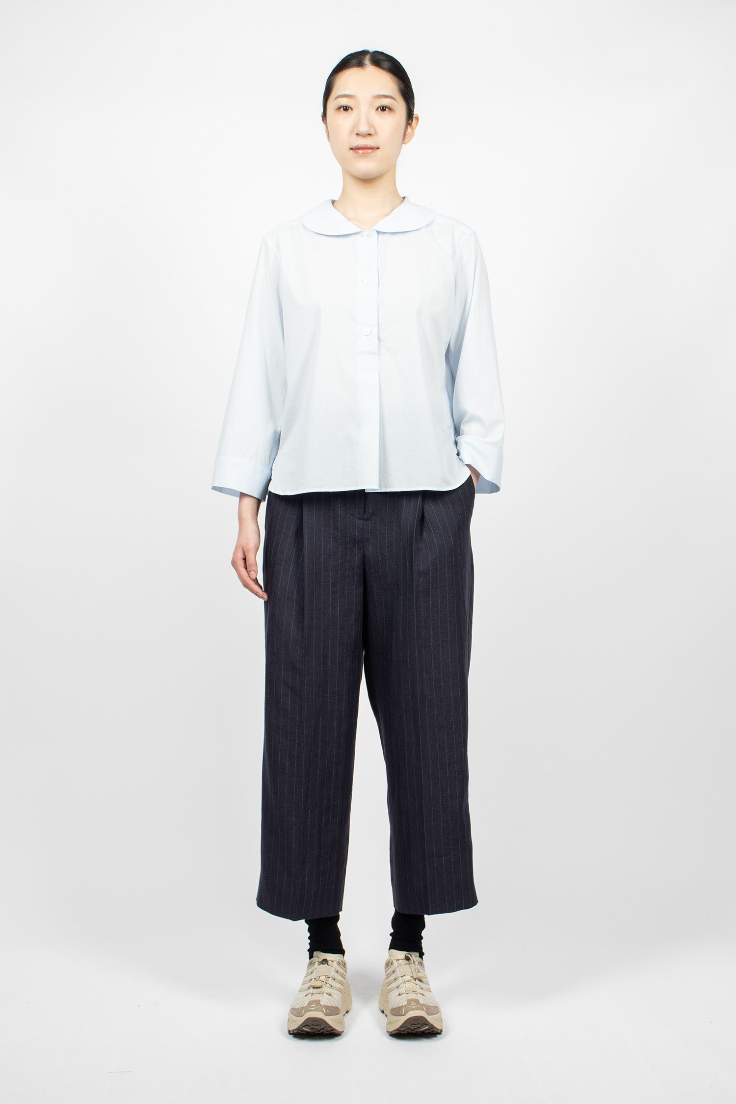 Petal Collar Shirt Pale Blue