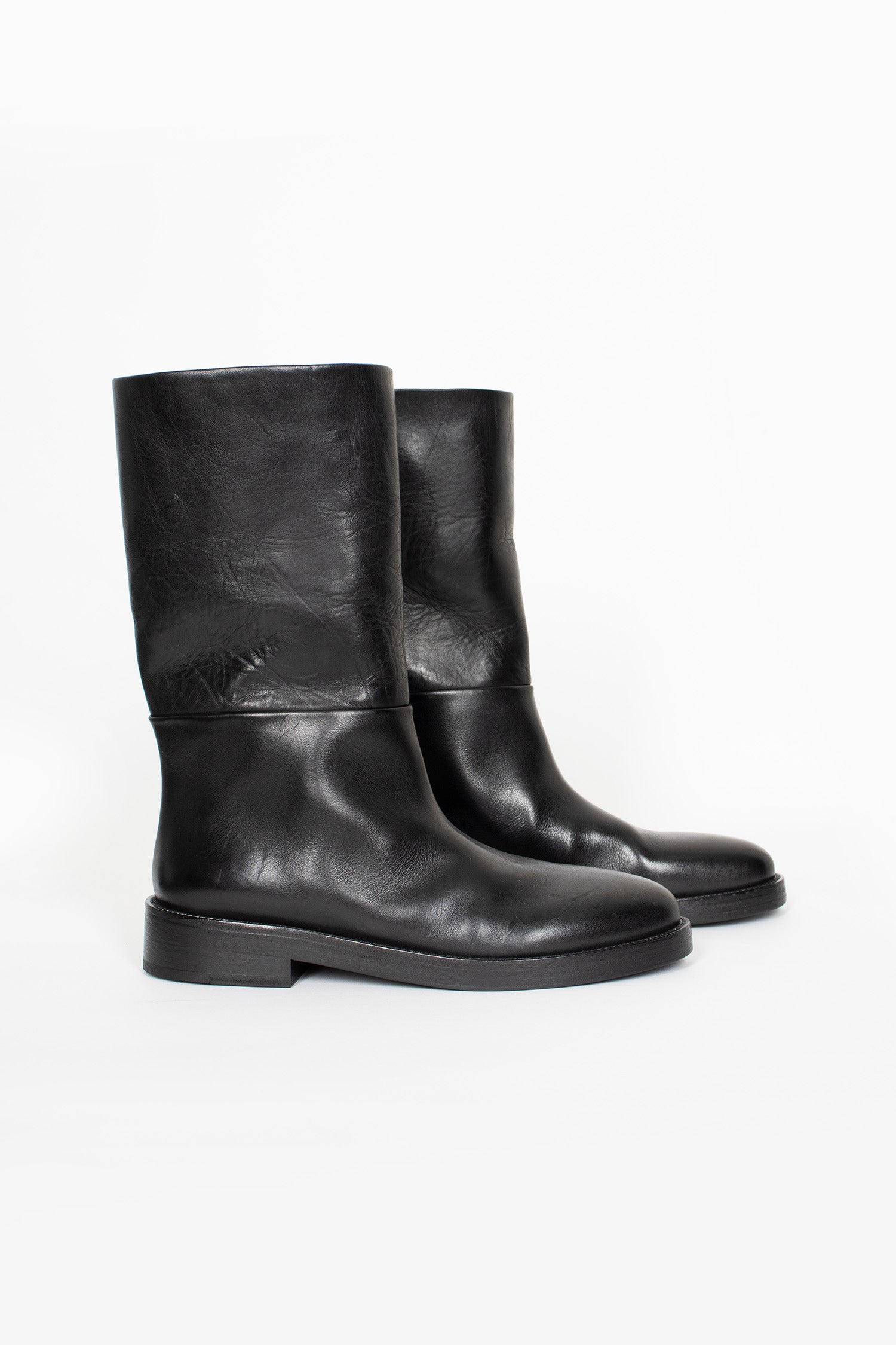 Tubetto Leather Boots Black