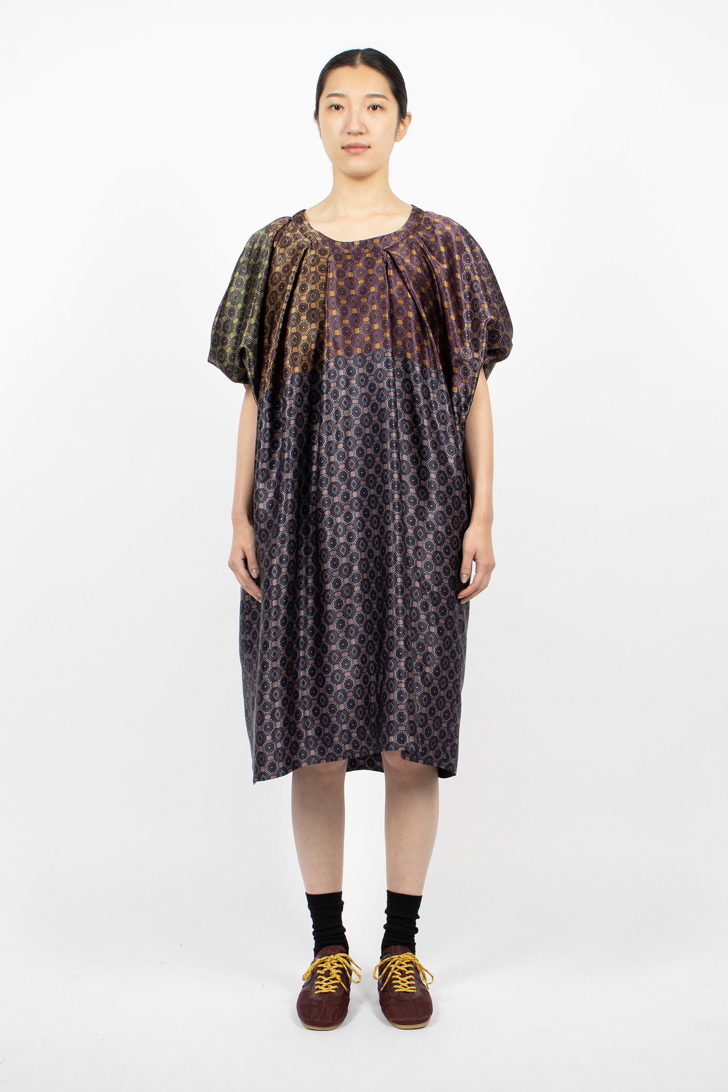 Silk Pussy-Bow Dress Dessin C