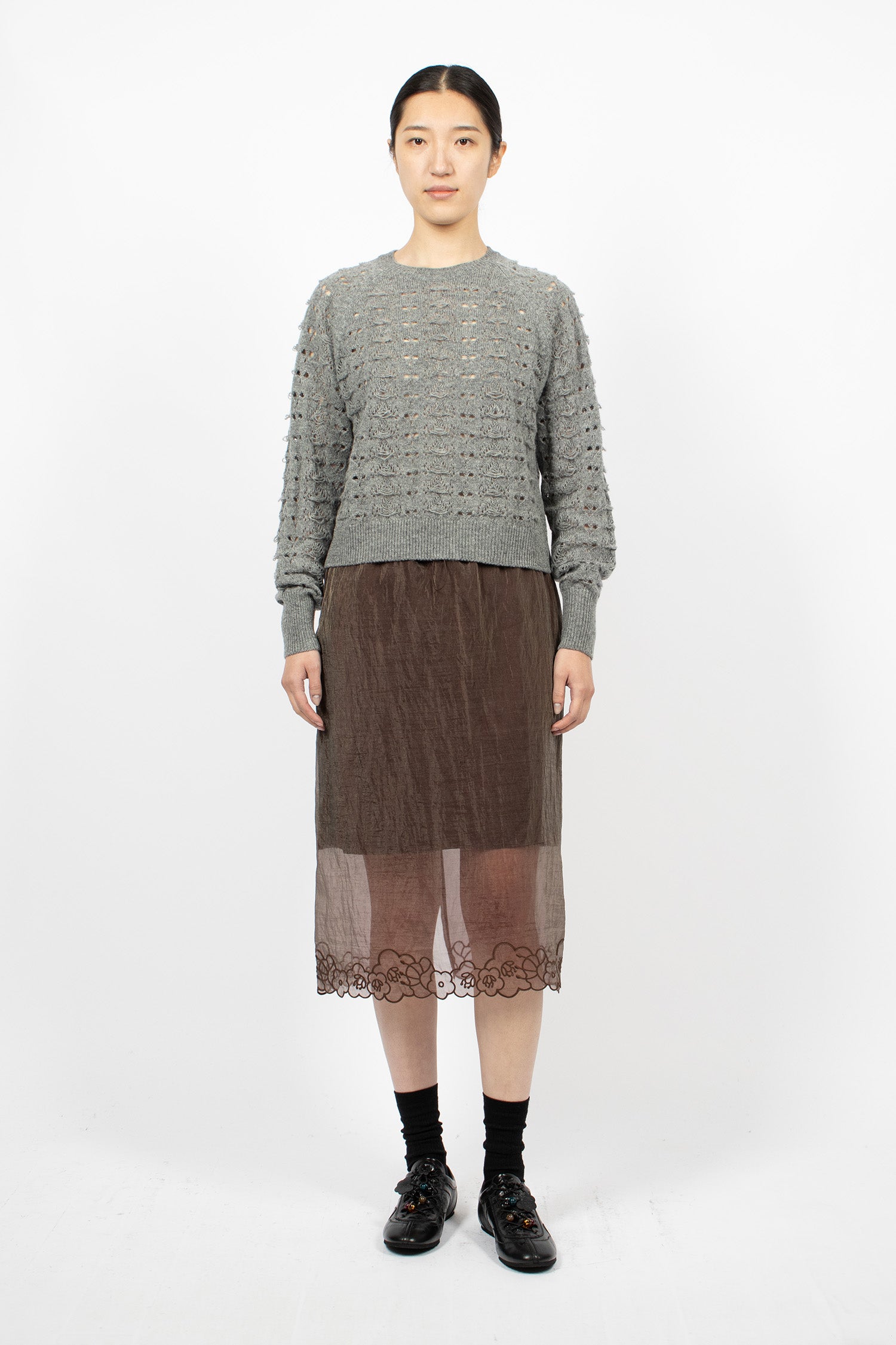 Bidane Knit Pullover Light Grey