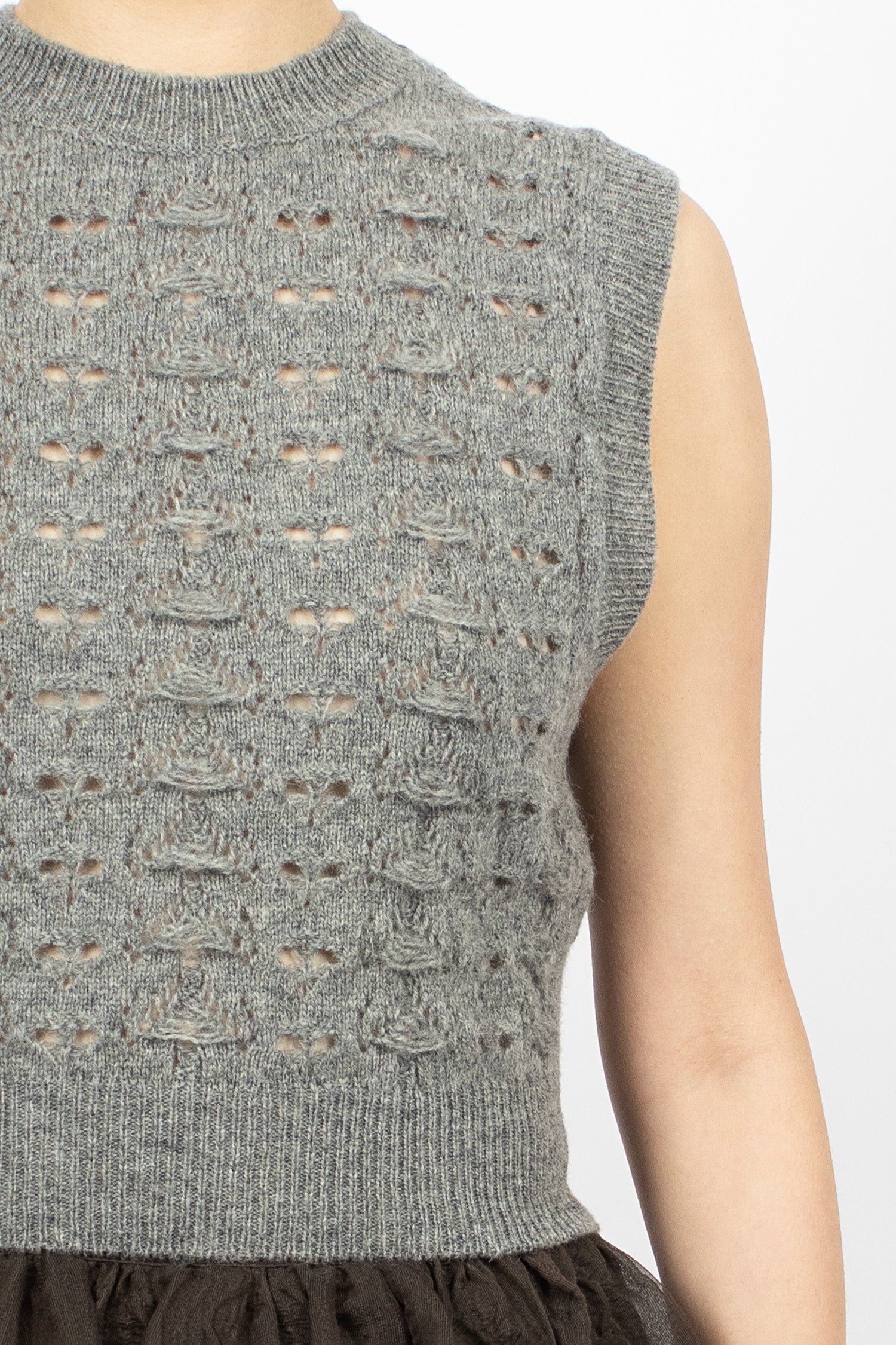Brisa Knit Vest Light Grey