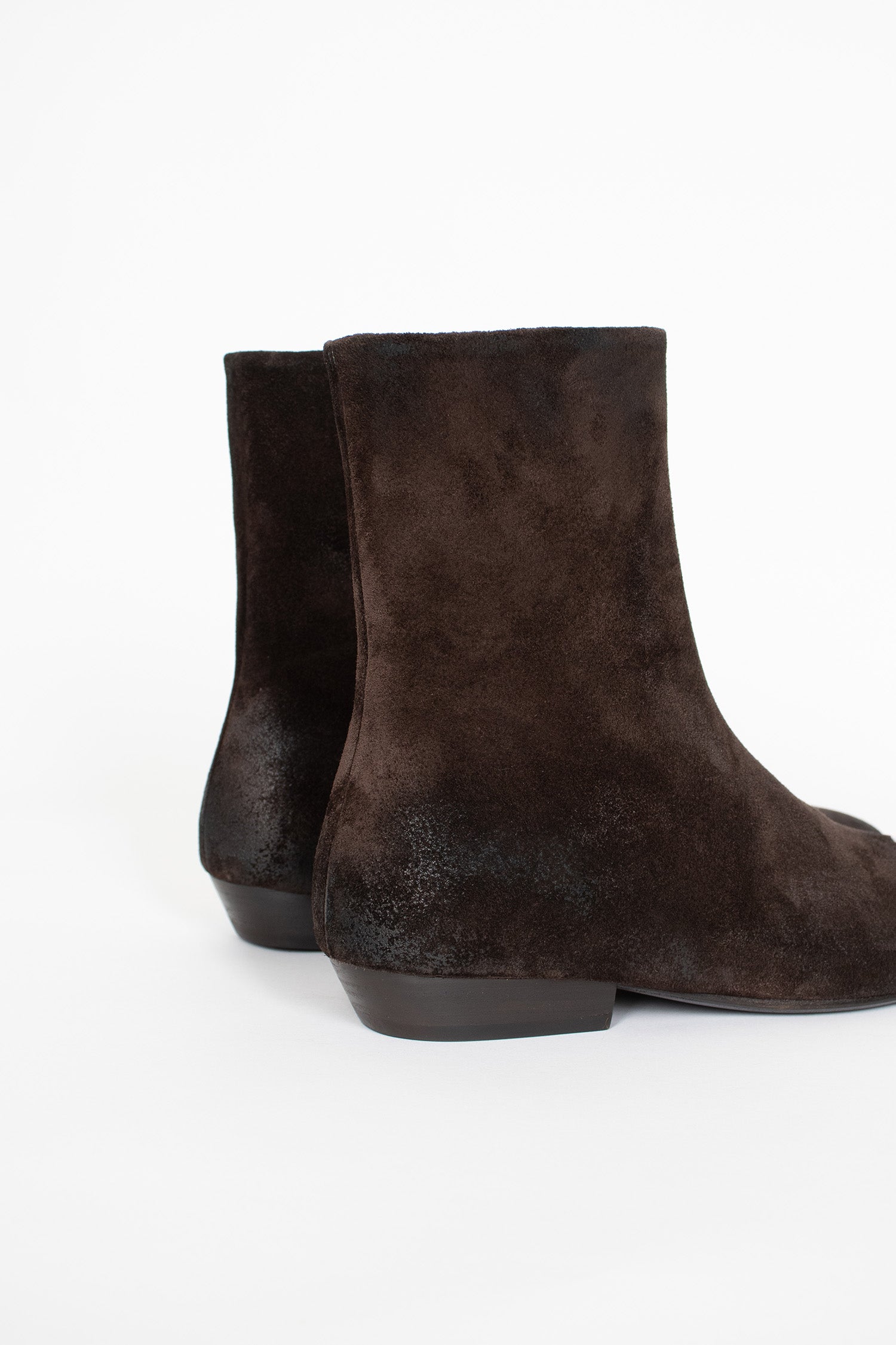 Miniblocco Leather Ankle Boots Dark Brown