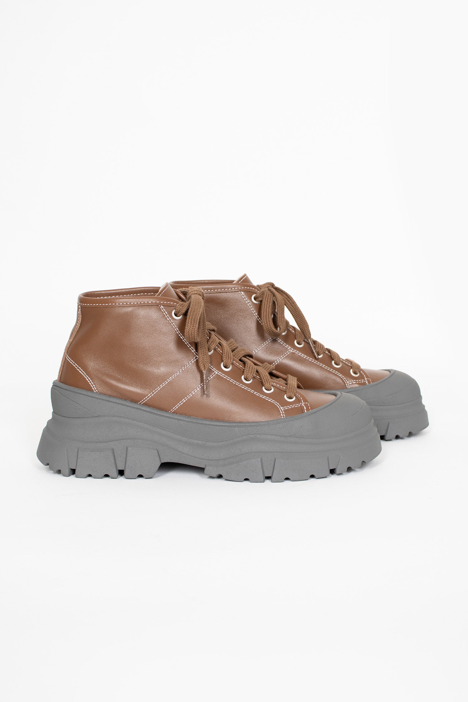 Chunky Outsole Sneaker Brown/Grey
