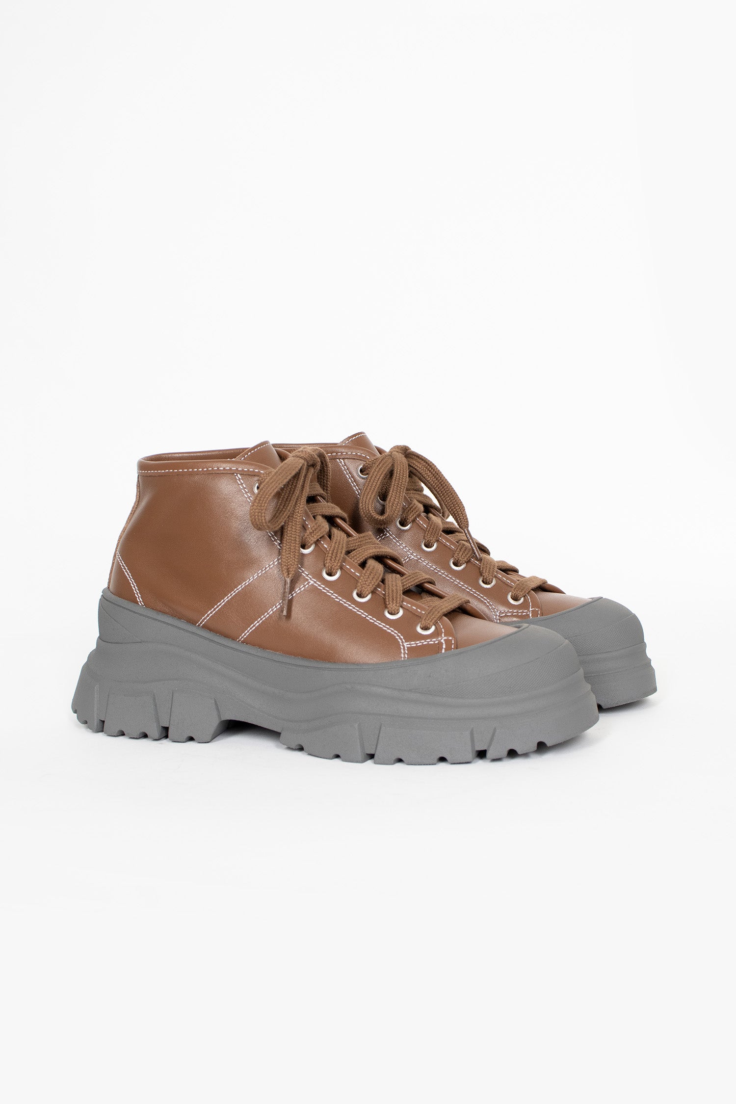 Chunky Outsole Sneaker Brown/Grey
