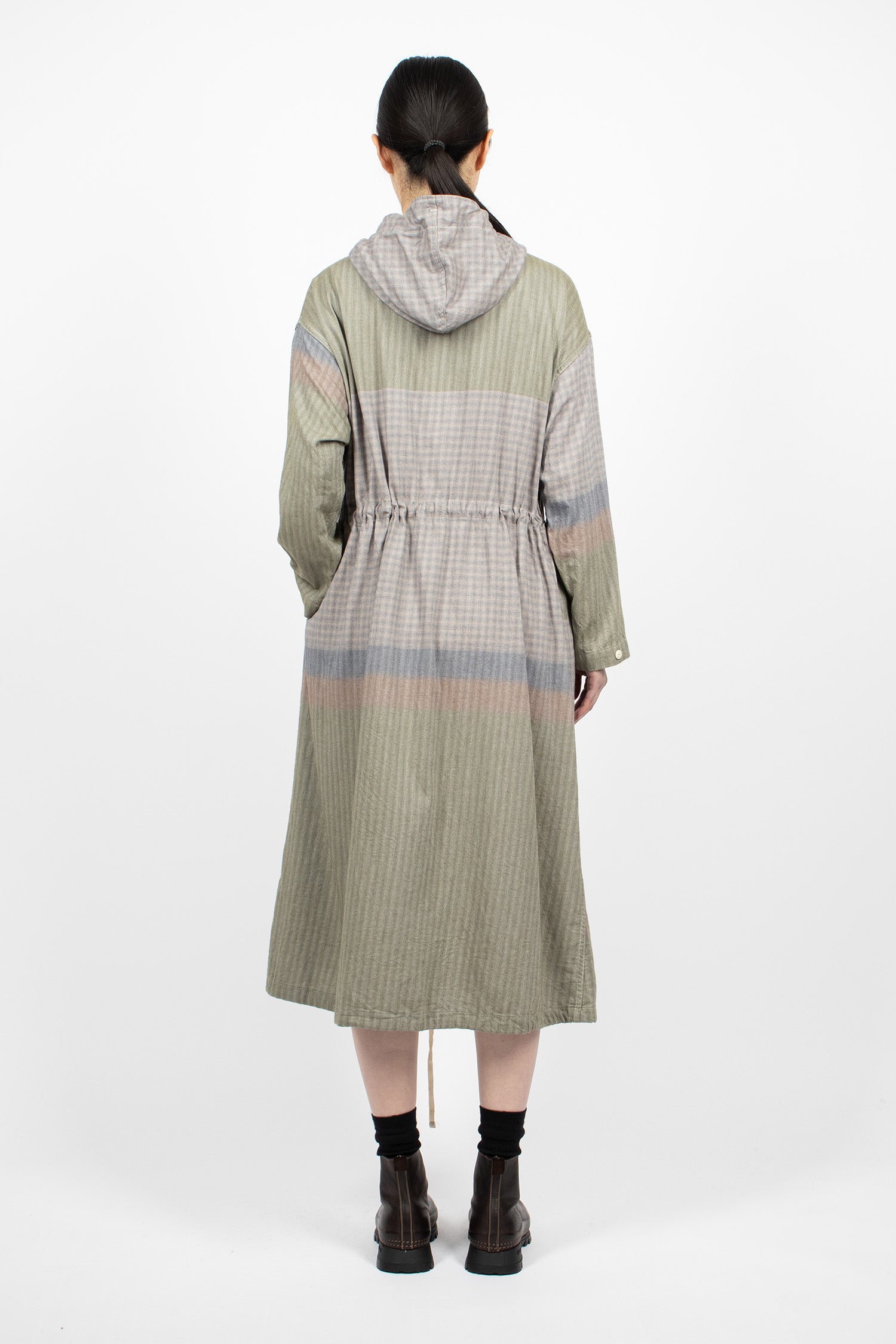 Cagoule Dress Smoky Horizontal Stripe