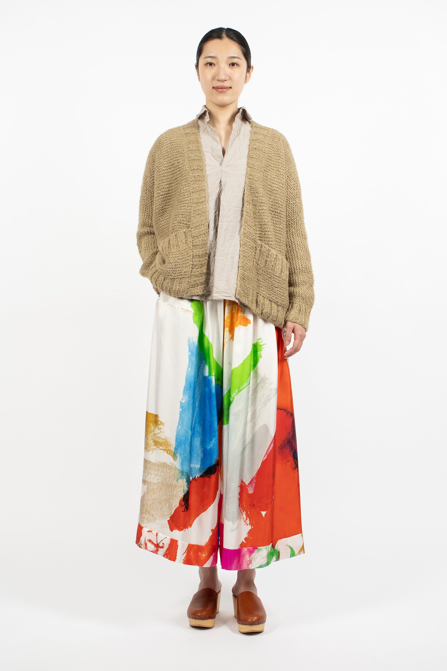 Hand-Knitted Jacket Cardigan Natural