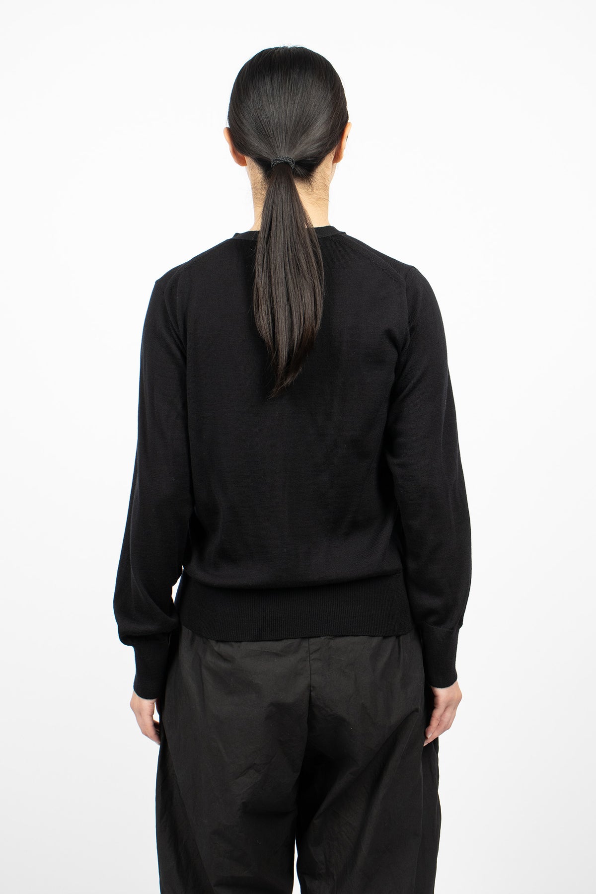 Fine Knit Cardigan Black