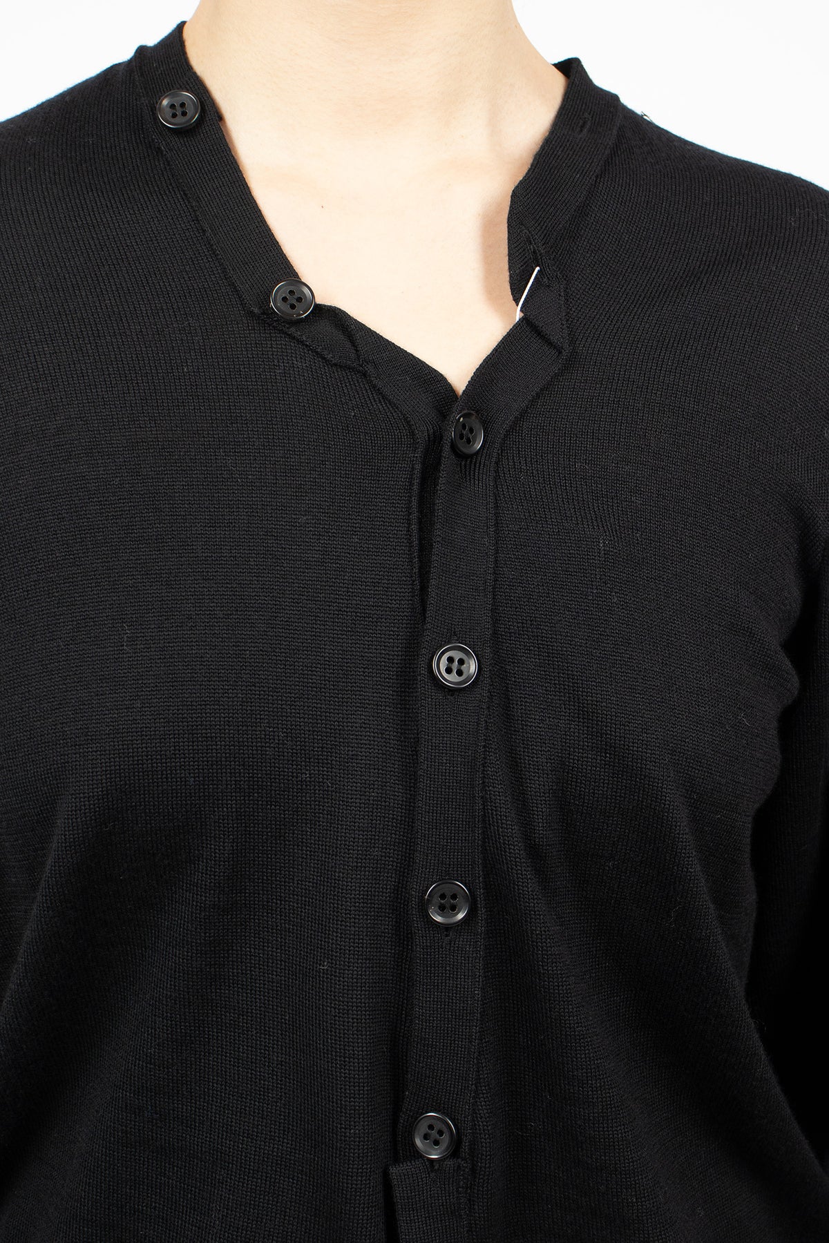 Fine Knit Cardigan Black